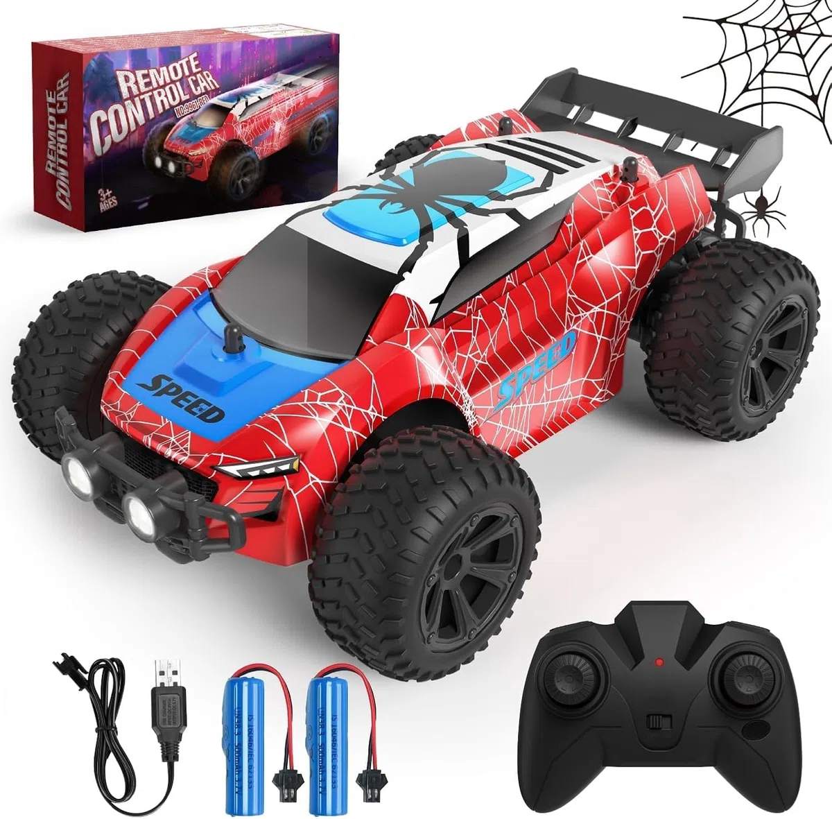 Kizeefun Auto telecomandata, auto RC per 3 4 5 6 7 8 9 anni giochi bambini toy, 2,4 GHz off-road RC crawler 70 minuti di tempo di gioco (2 batterie gratis), regalo di compleanno per ragazzi e ragazze