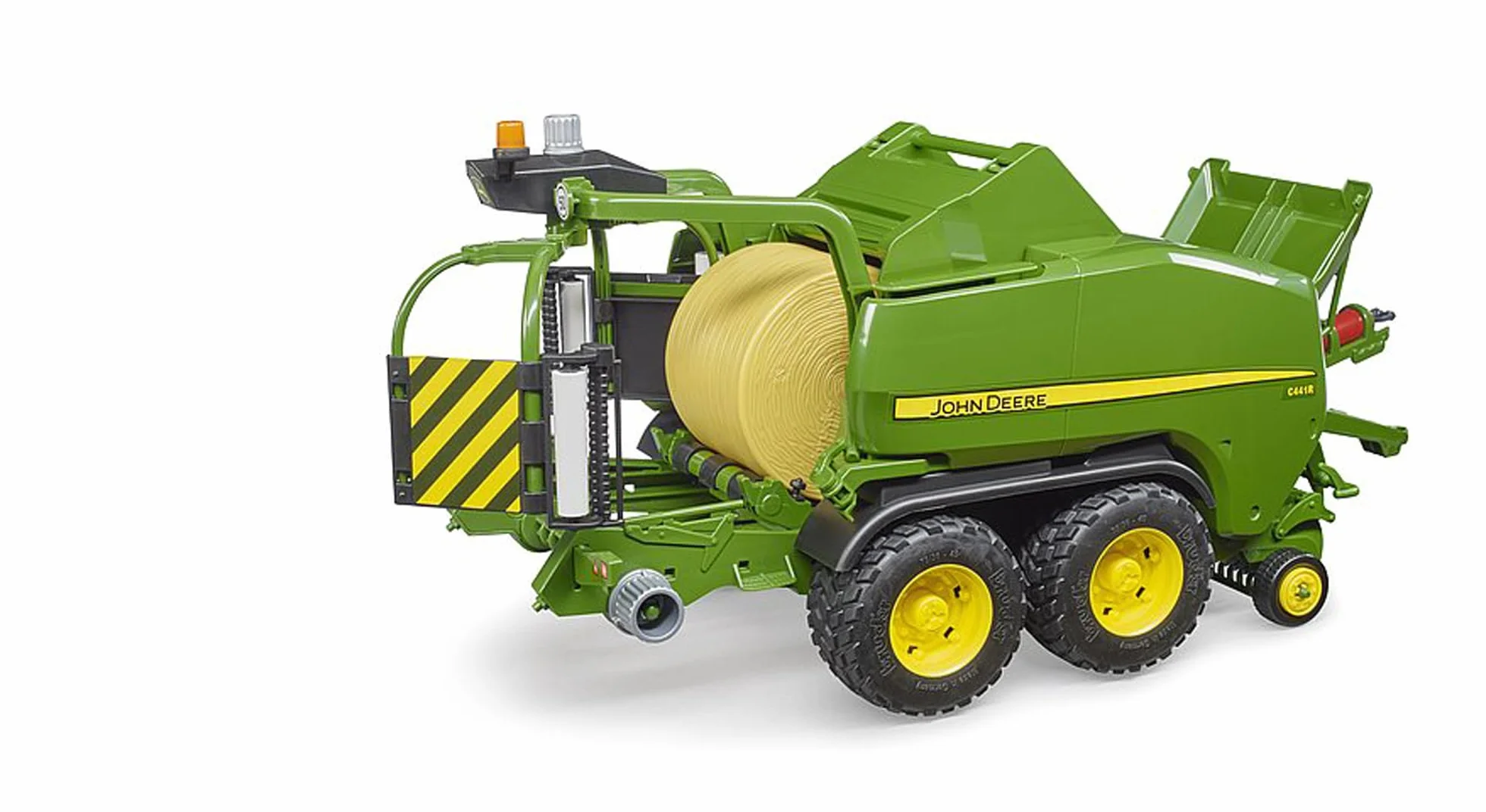 bruder 02032 - Combinazione rotopressa-incartatrice John Deere C441R, trattore, rimorchio