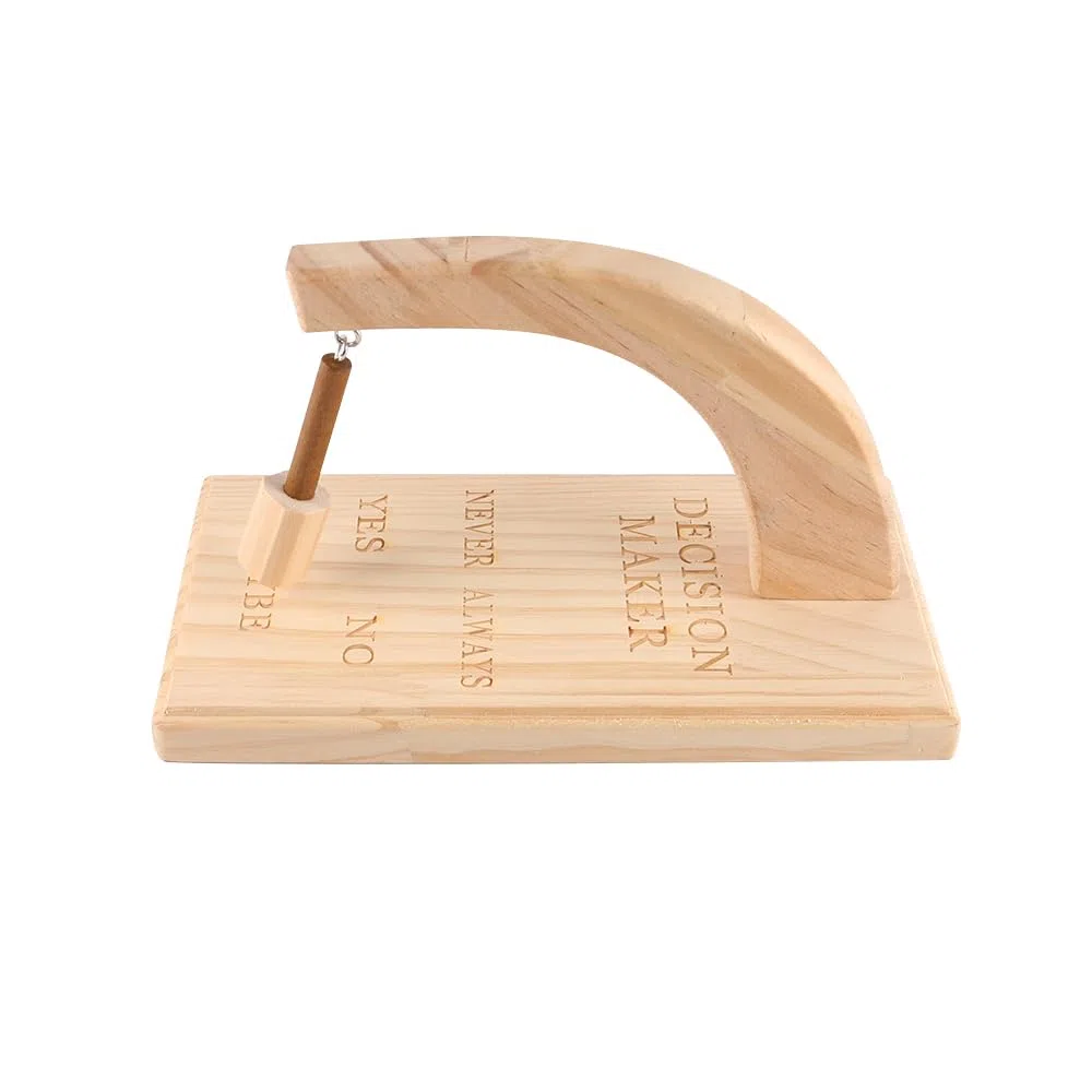 Sarini Decision Maker Chooser Ciondolo oscillante Magnetico Creativo in Legno per facilitare Il processo decisionale e la Pianificazione Accessori da scrivania per l'uso Quotidiano in Ufficio