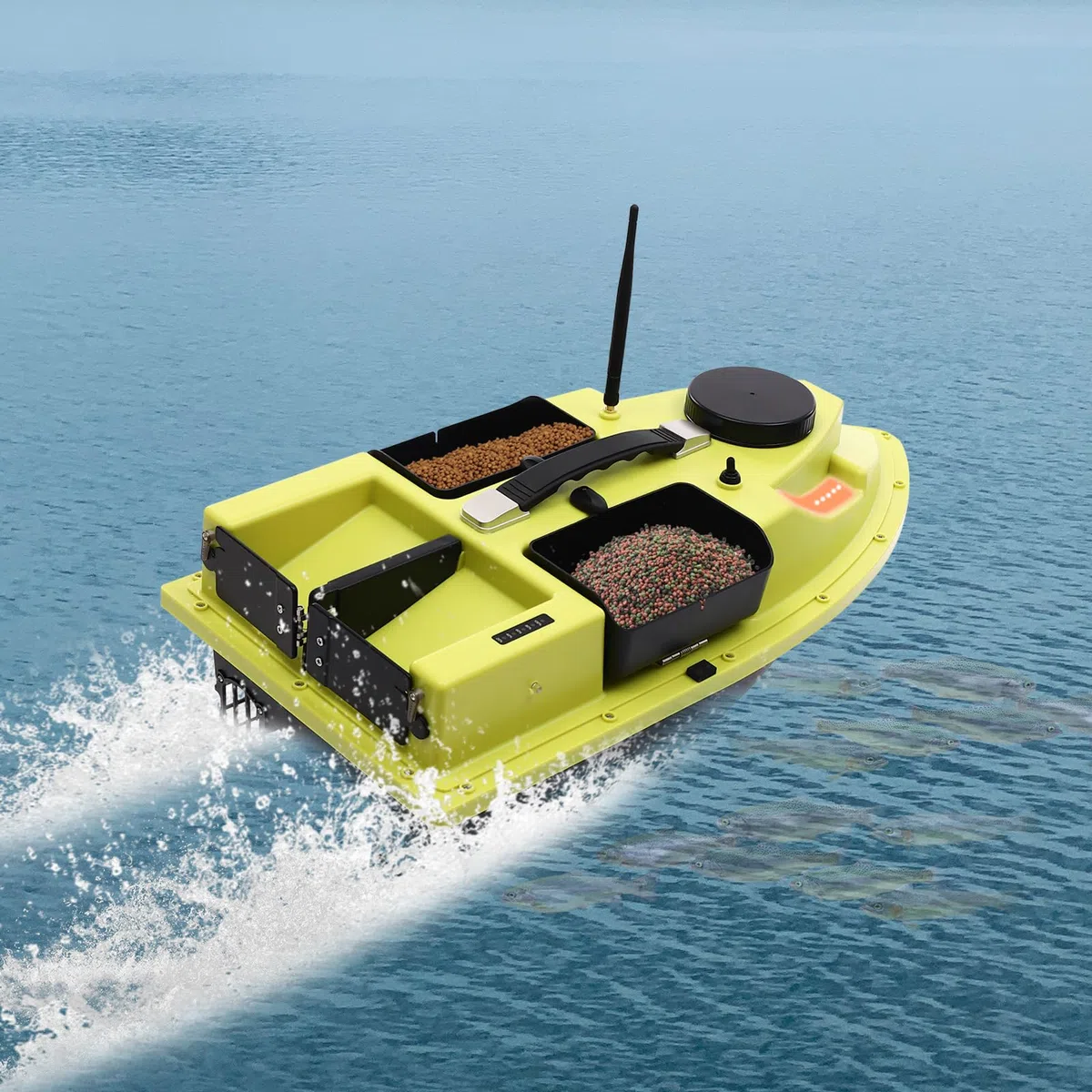 Esca da pesca GPS, barca da pesca, con telecomando, senza fili, per serbatoi e laghi, ecc. Grandi superfici d'acqua 500 m