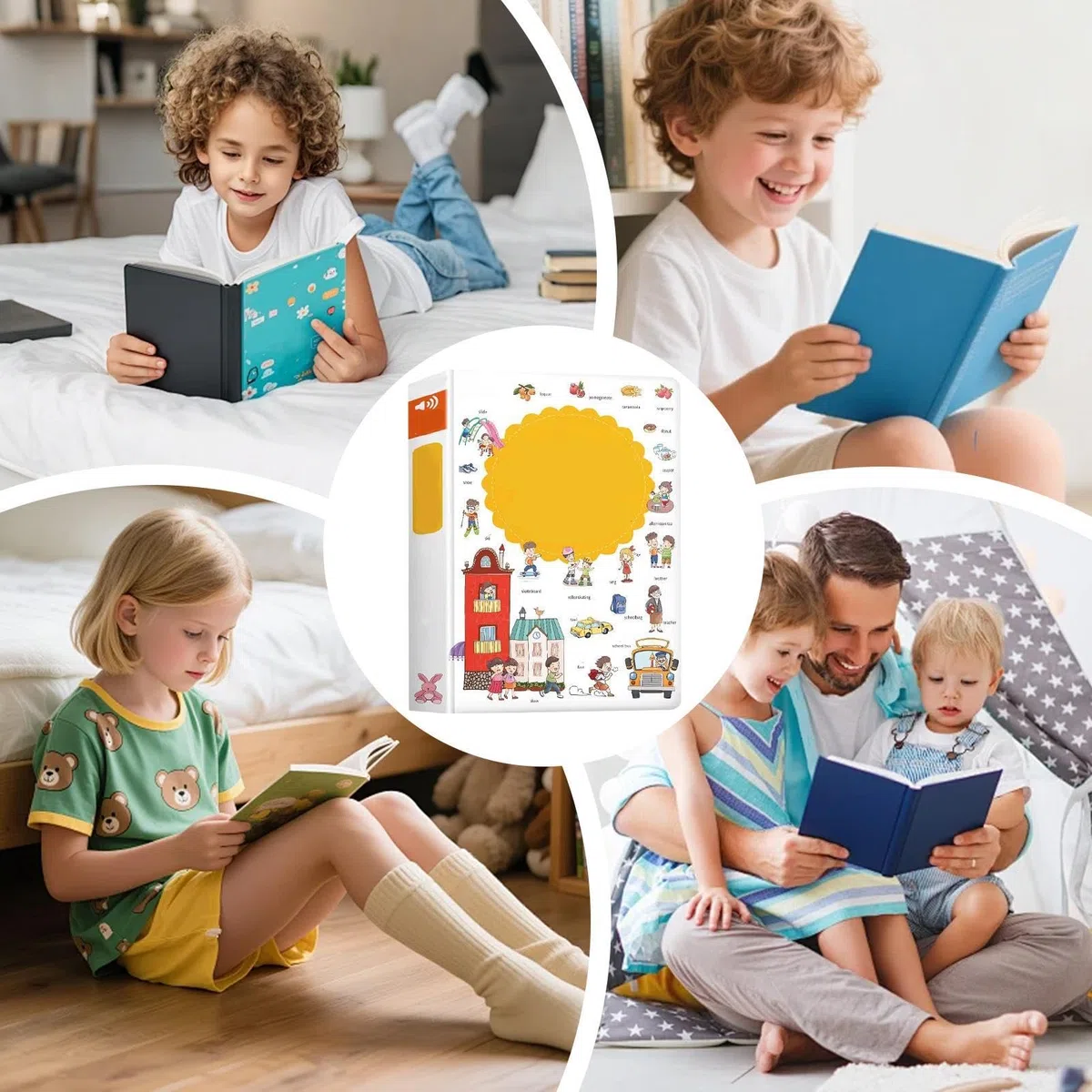 Libro Parlante di Parole Inglesi per Bambini - Attività Interattive con Audio - Audiolibro Inglese per Bambini - Regalo per Bambine e da 2 a 6 Anni Scuola Materna