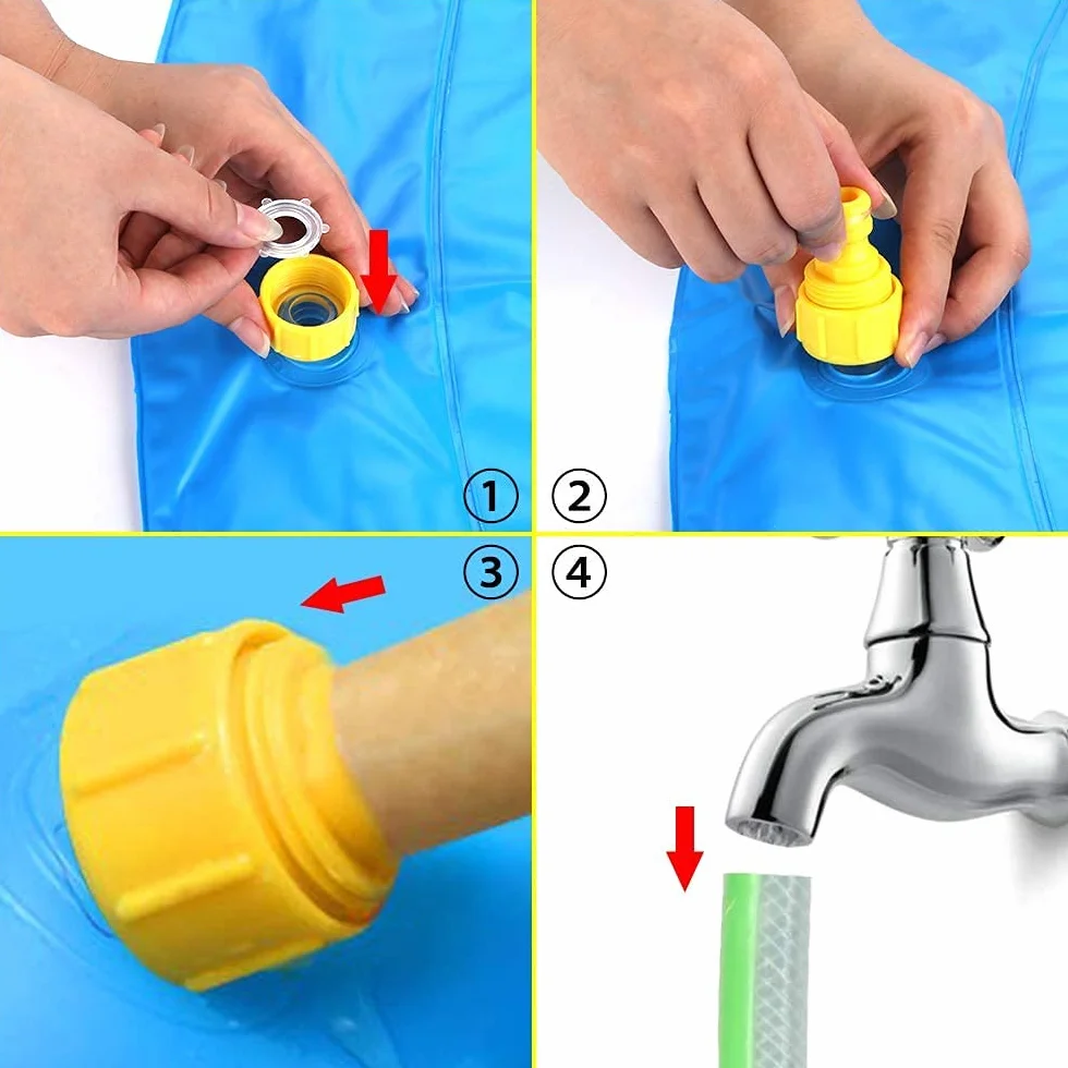 KAHEIGN 170CM Tappetino da Gioco con Spruzzi D'acqua, Delfino Tartaruga Stelle Marine Modello Granchio Pad Irrigatore Giocattoli D'acqua Spray per Esterni da Giardino Estivo per Attività Per Famiglie