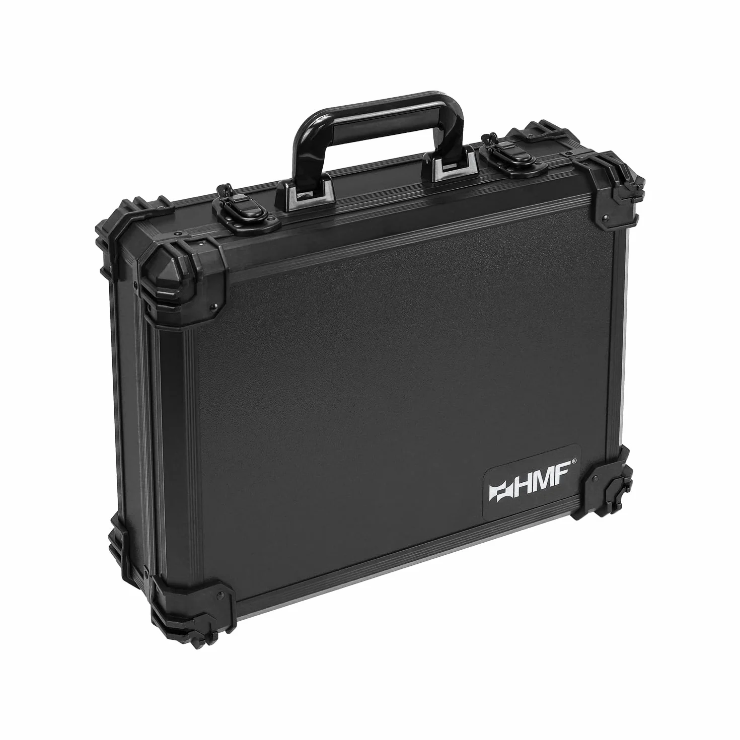 HMF 15502-02 Valigetta di trasporto con schiuma a griglia, valigetta universale, cassetta attrezzi | 39 x 29 x 12 cm | Nero