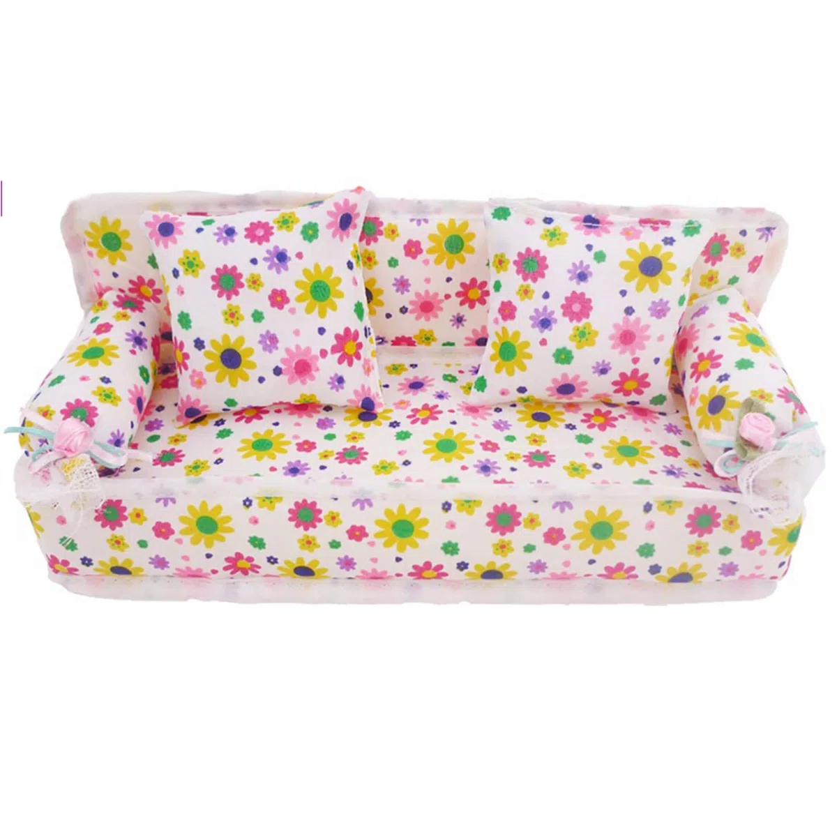 8 Pezzi/Set Accessori per Mobili Principessa Set Comò Regalo + Set Divano + Set Letto + Grucce per Camera da Letto Bambola Barbie