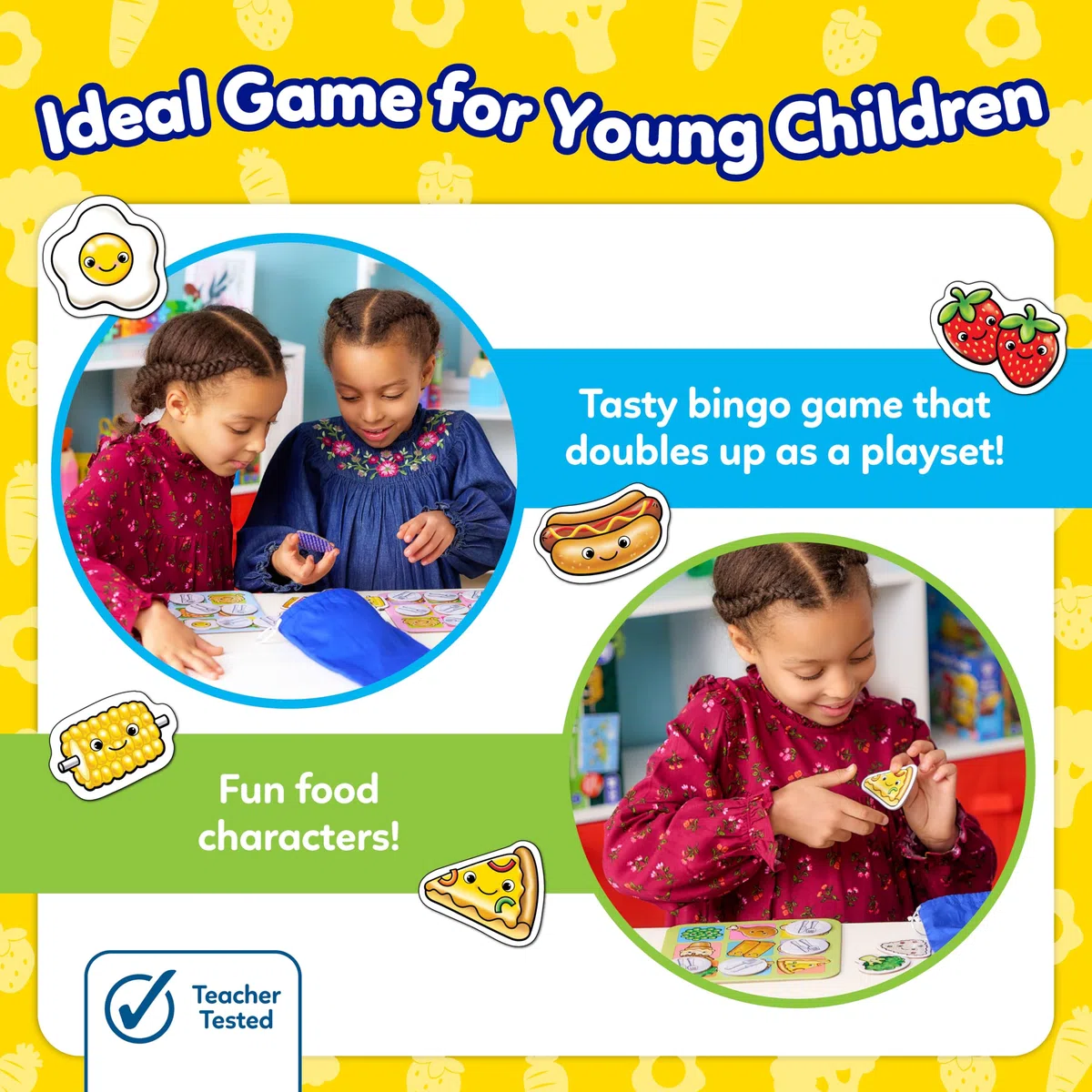 Orchard Toys - Gioco di Bingo Food: 1-4 Giocatori, Età consigliata 3-6 anni, Gioco di Loto in spagnolo