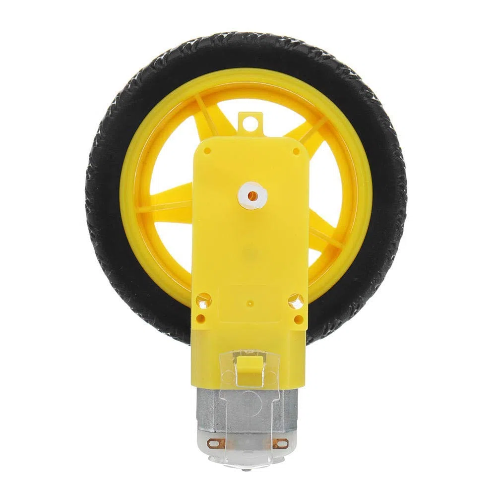 5Pcs Smart Car Robot Ruota per Pneumatici in plastica con motoriduttore DC 3-6V per Arduino