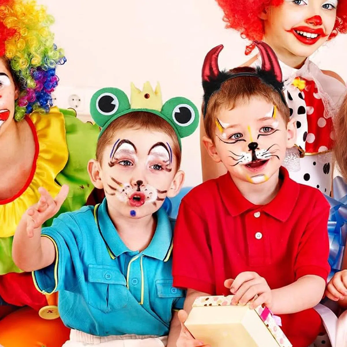 10 Pezzi Animali Orecchie Fasce, Fascia per Orecchie di Animale Cartone Animato, Fascia per Capelli in Maschera per Animali da Festa, Festa a Tema Compleanno Carnevale per Adulti per Bambini