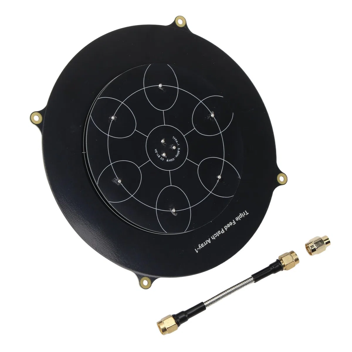 Antenna FPV 5,8 GHz, FPV Triple Feed Patch Antenna, SMA Directional Circularl, antenna direzionale, polarizzata circolare, per droni FPVRC