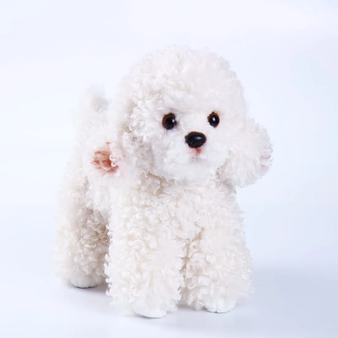 CU-MATE Peluche a forma di barboncino, giocattolo realistico per cani, adorabile cuscino da abbracciare per dormire per bambini e amici