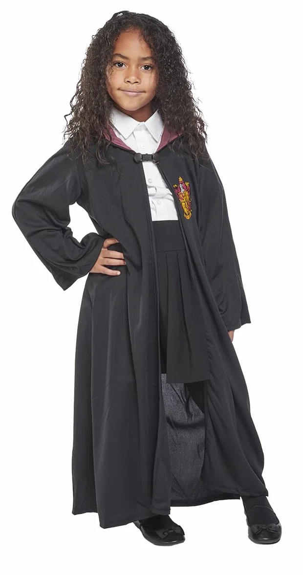 Rubies Costume Hermione Classic per Bambina e Bambina, Licenza Ufficiale, Tunica con Cappucciom Unisex, Gryffindor