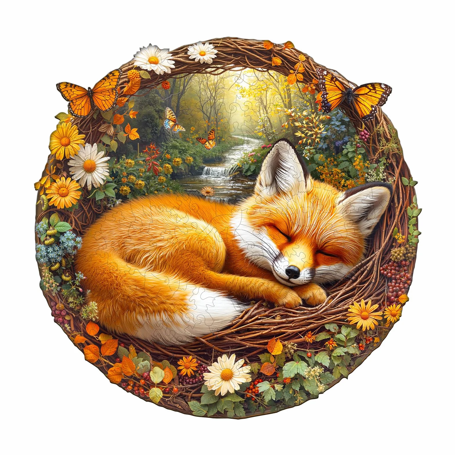 Puzzle in Legno per Adulti Piccolo Renard Pigro - Puzzle in Legno da 200 Pezzi, Idea Regalo per Gli Amanti dei Puzzle, Decorazione Murale e Regalo per Amici e Famiglia