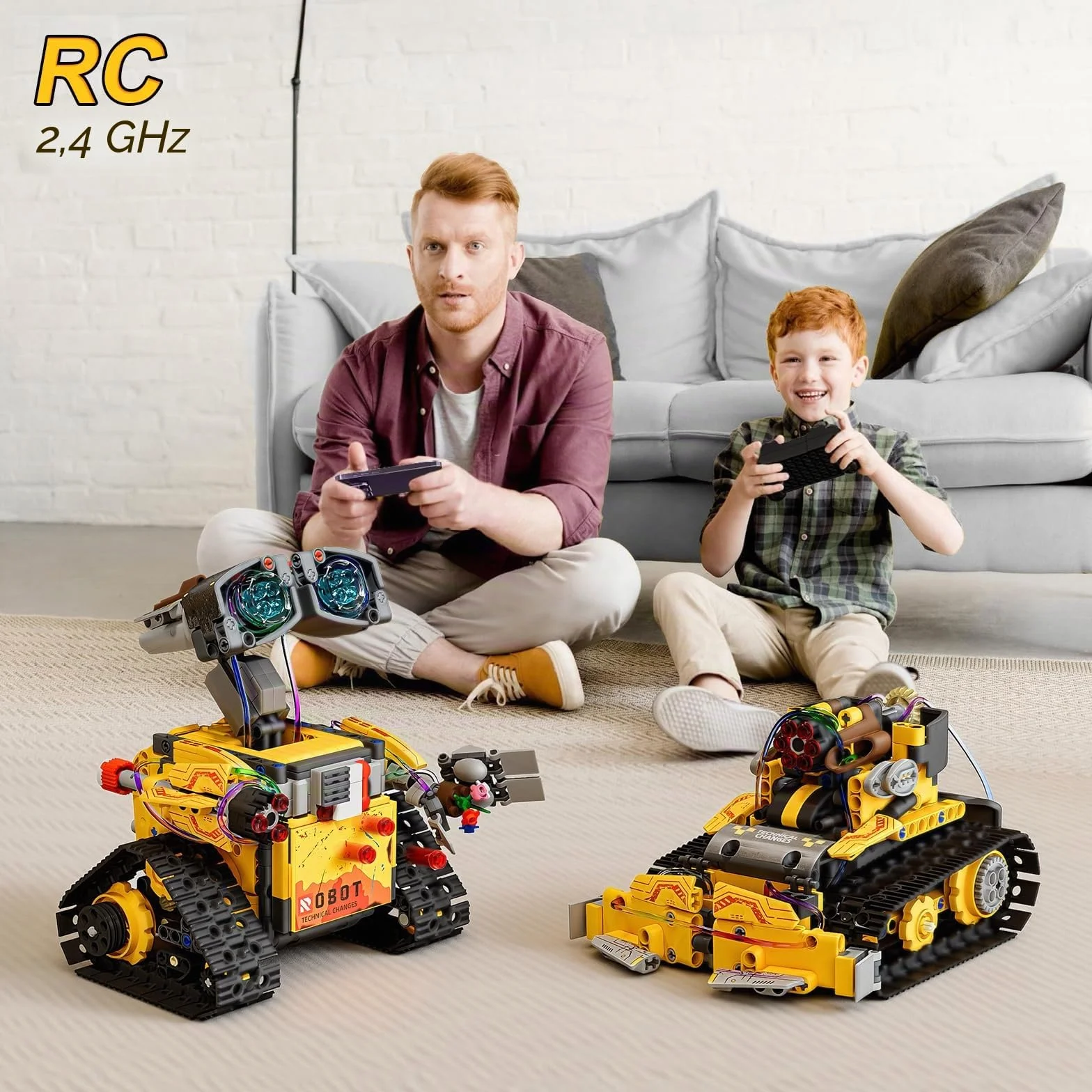 GuKKK Robot Telecomandati per Bambini,673 pezzi 5-in-1 Kit di Costruzione di Robot Programmabile con App e Telecomando, STEM RC Giocattoli da Costruzione per Ragazzi e Ragazze Dagli 6 ai 12 anni (A)