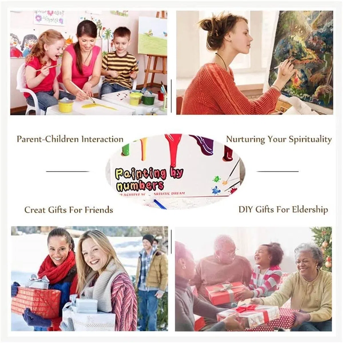 Komking Kit per Pittura con i Numeri per Bambini e Adulti Principianti, Pittura con i Numeri per Bambini Aquila, Kit Artigianale per Pittura con i Numeri per Adulti, Aquila Colorata 40,6 x 50,8 cm