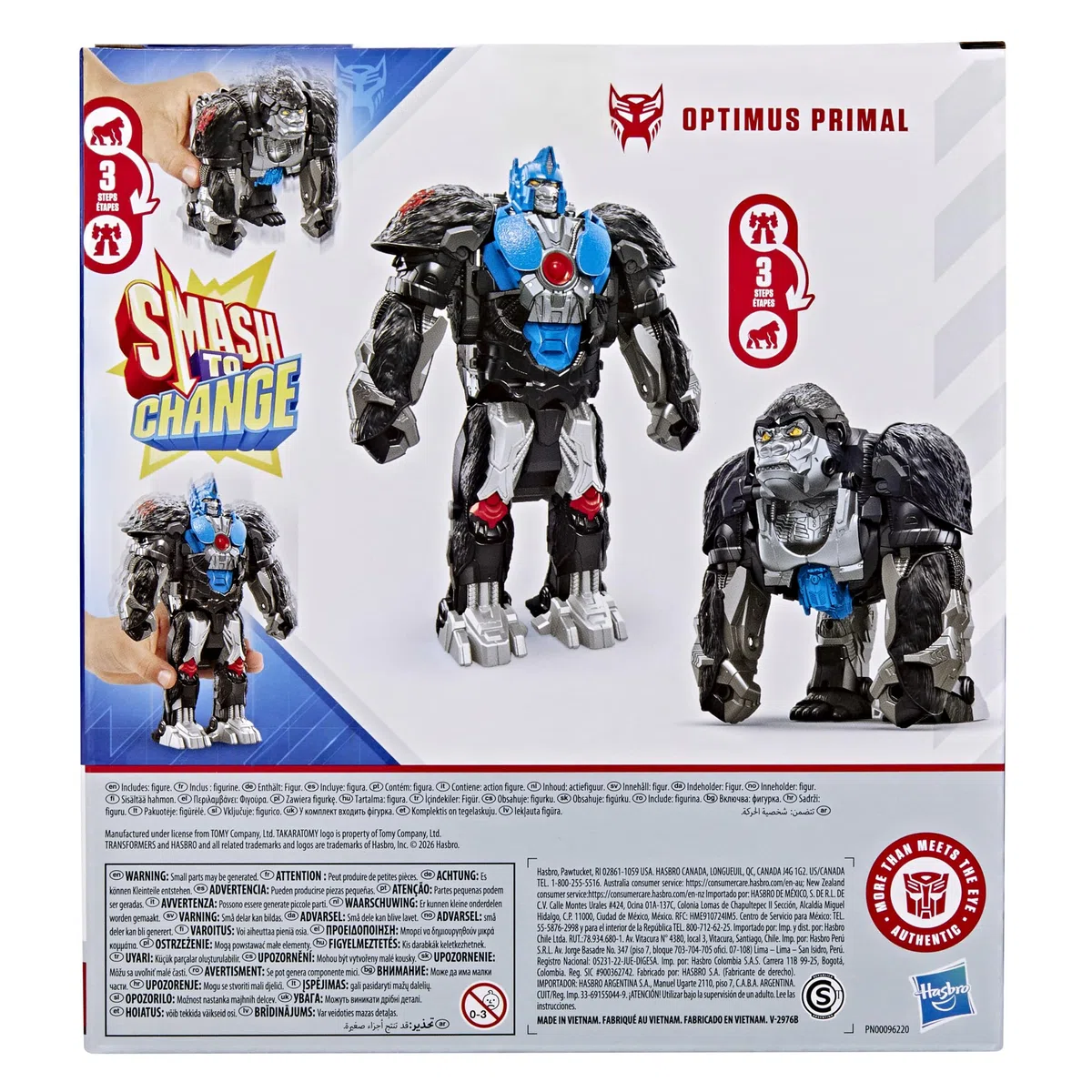Transformers Smash Changers, Optimus Primal, Action Figure