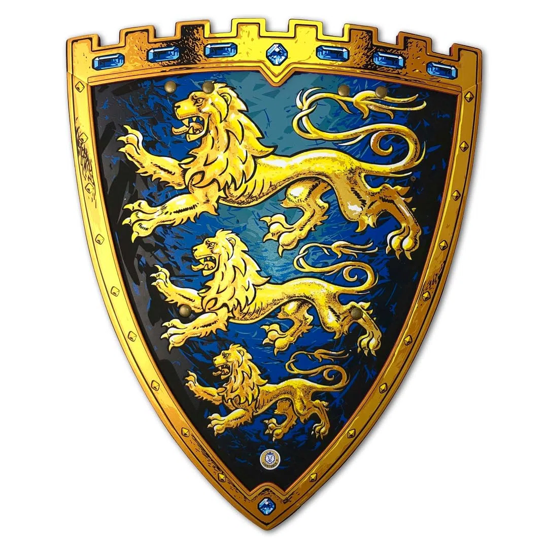 Liontouch - Scudo da Re dei Tre Leoni - da 3 + | Giocattolo in Gommapiuma a Tema Medievale, Ideale per Avventure Regali | Armi Sicure e Accessori per Battaglie, Giochi di Ruolo e Costumi per Bambini