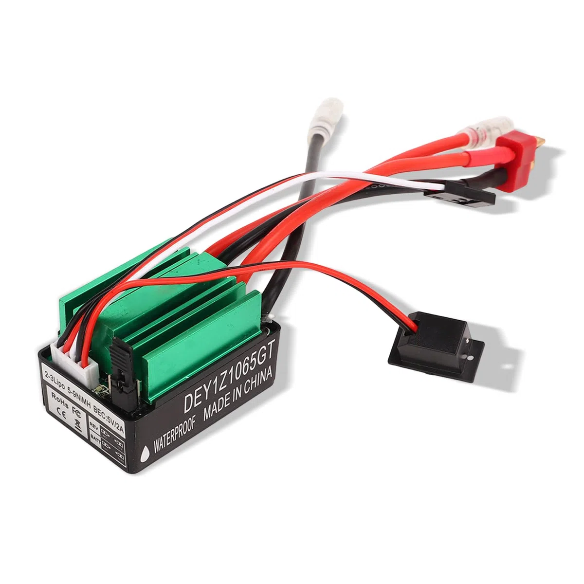Regolatore Elettronico di Velocità RC ESC Spazzolato RC, 65a Modello di Nave Cingolata RC Impermeabile ESC Regolatore di Velocità Elettrico Spina a T Parte di Ricambio ESC Spazzolata