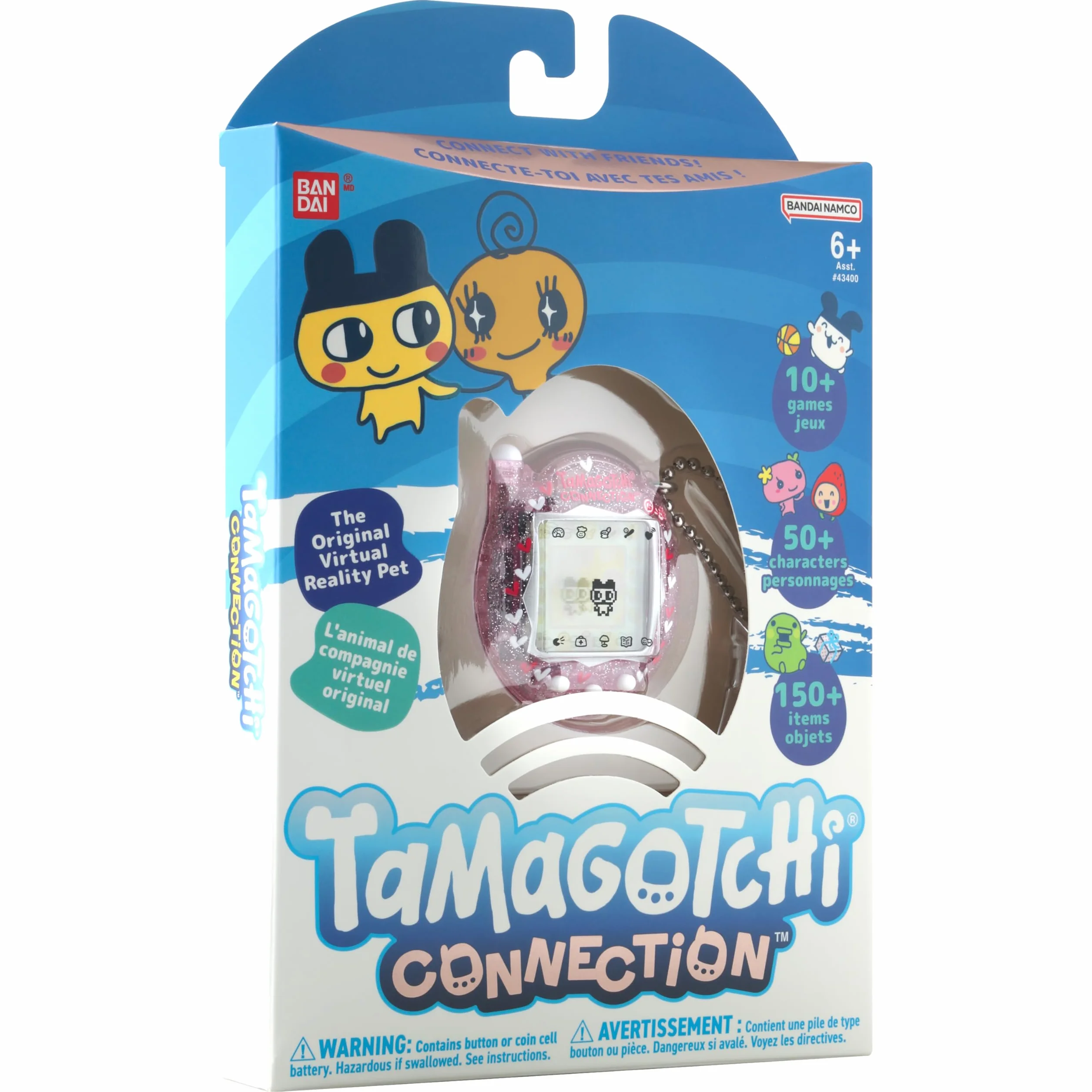 TAMAGOTCHI Bandai Connection Animale Domestico Digitale Guscio Rosa Glitterato Animale Domestico Virtuale Giocattolo Elettronico Con Connessione Infrarossi Per Divertimento Condiviso | Giocattoli Per