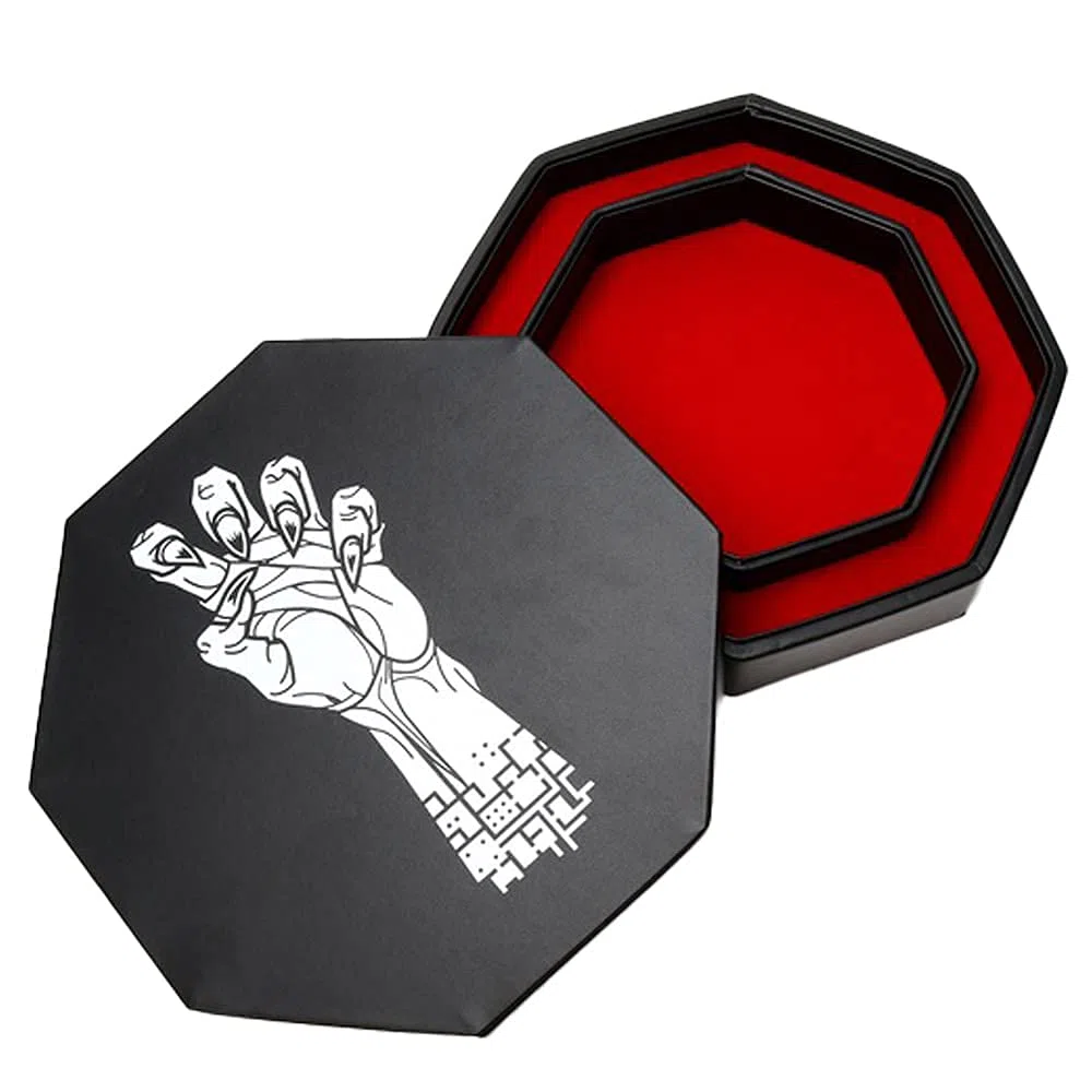 Vassoio per dadi DND da 22 cm - Vecna ​​Artwork - Contenitore per dadi poliedrici - Tappetino per giochi di ruolo - Scatola per dadi DnD per la conservazione - Vassoio per dadi DD - Accessori DnD