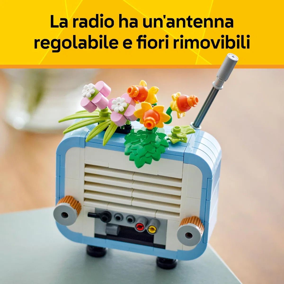 LEGO Creator 3in1 Record Player with Flowers Building Toy - Rebuilds Into a Radio Model or Microphone - Music Toys for 8+ Year Old Girls & Boys - Creative Gift Idea - 31172