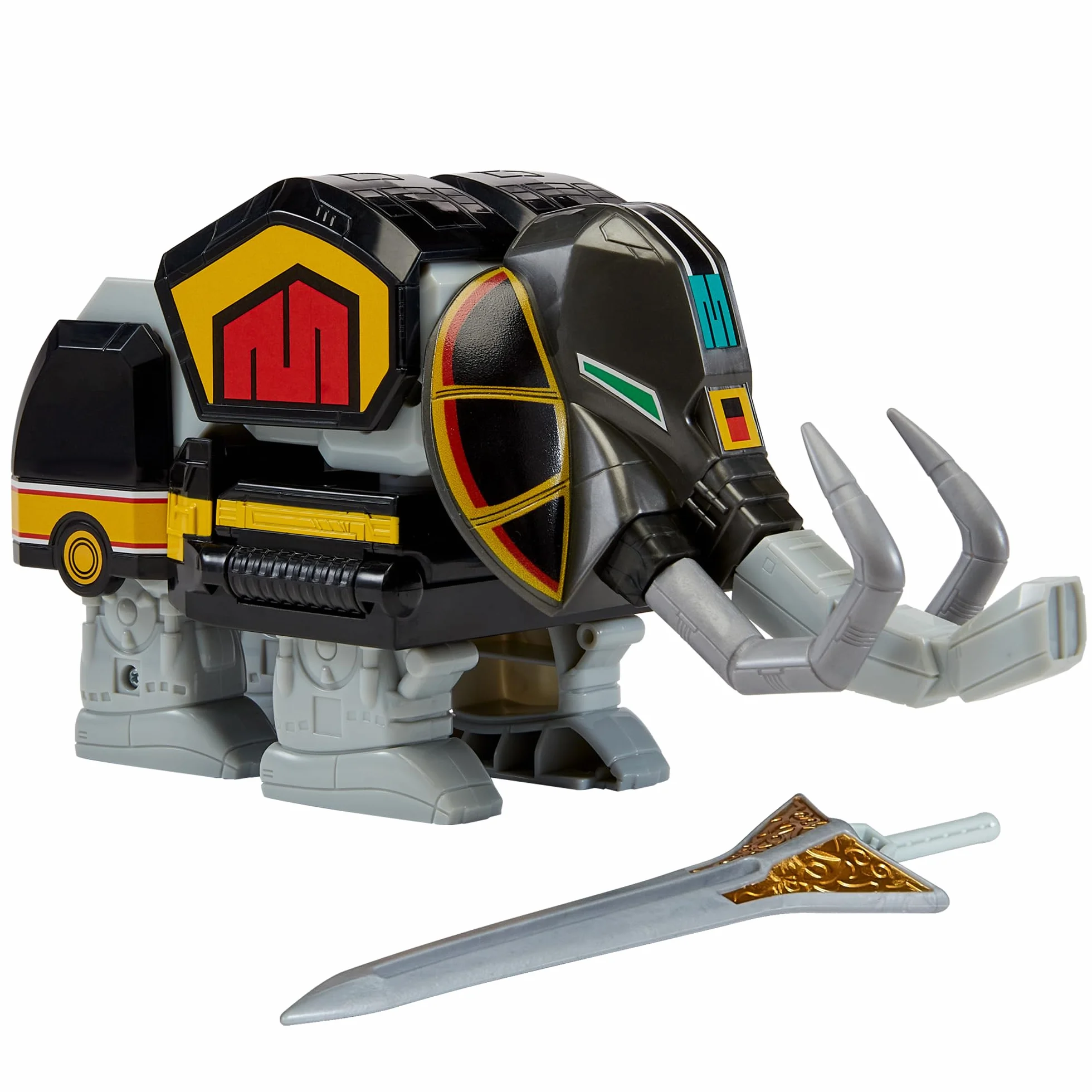 Power Rangers - Collezione Megazord, Zords articolato combinabile, statuetta, 20 cm, modello Mastodon Dinozord, per bambini dai 4 anni, PWG002
