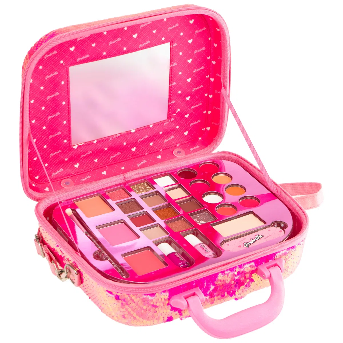 Girabrilla 02550D, Nice Group Make Up Case - Valigetta trucchi Girabrilla - MAGENTA/SILVER