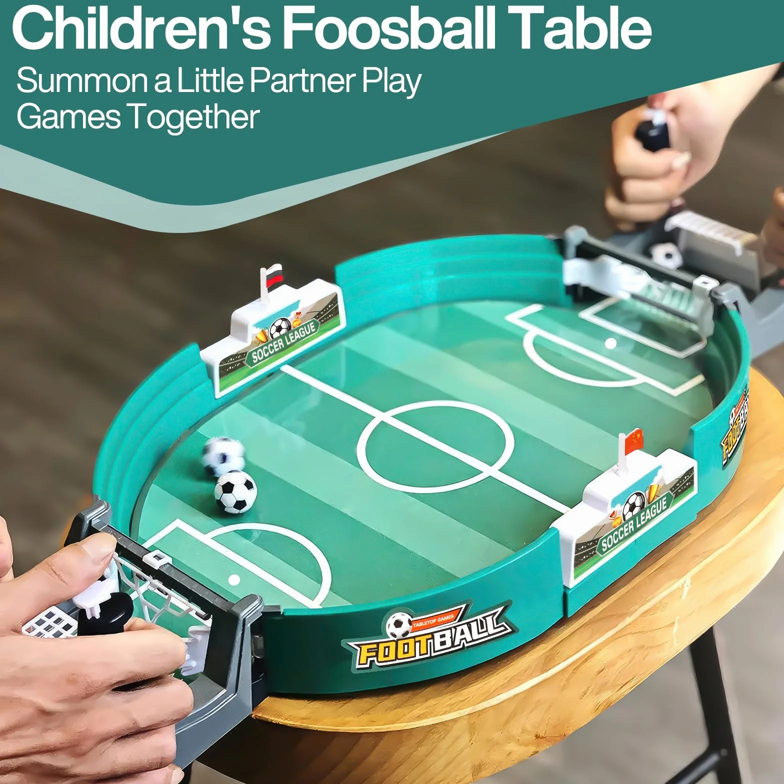 Calcio Balilla Bambini, Biliardino con 8 Palline, Gioco di calcetto Balilla Interattivo, Regalo bambino 4 5 6 7 8 anni maschio