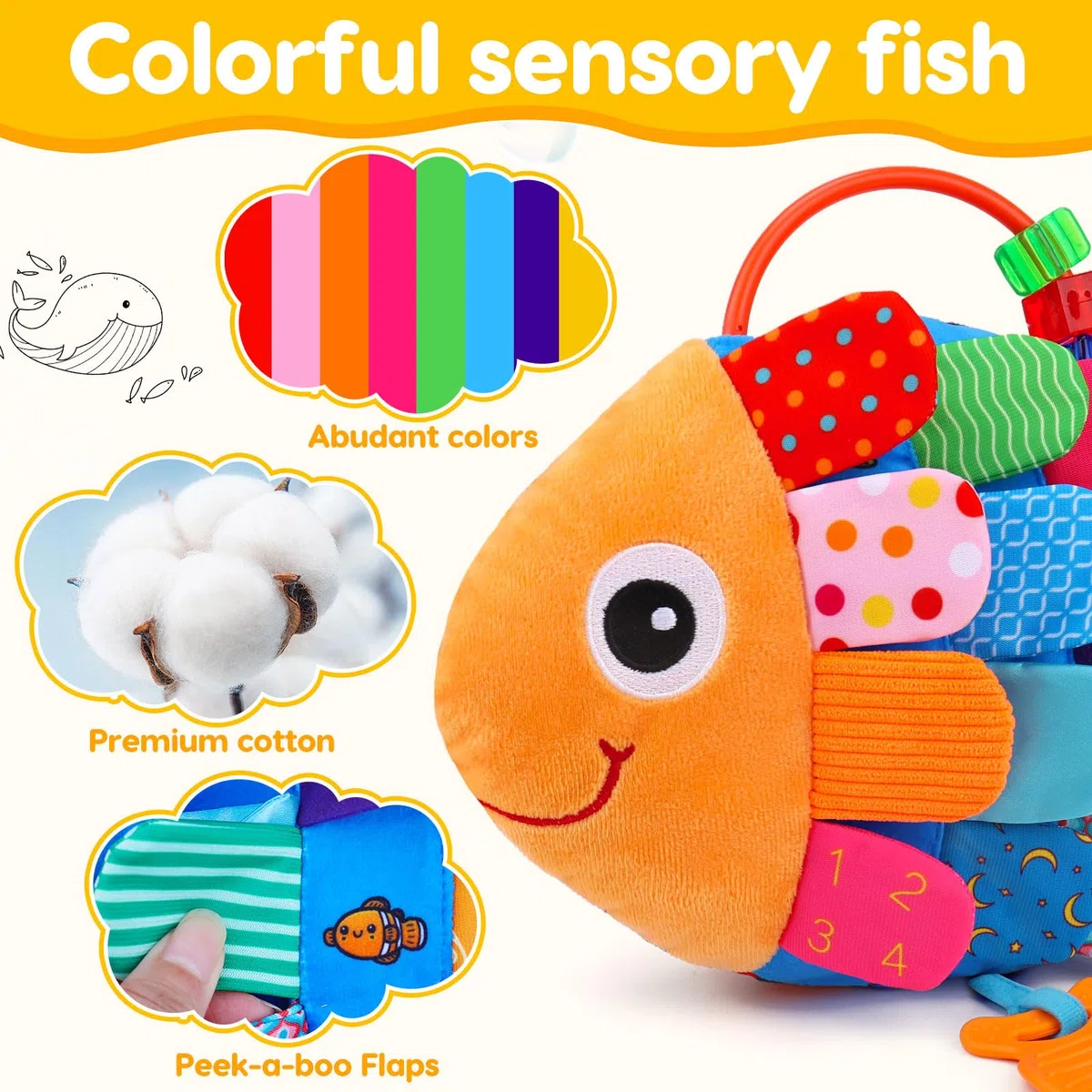Lypsochaat Baby Sensory Book Tummy Time Toys