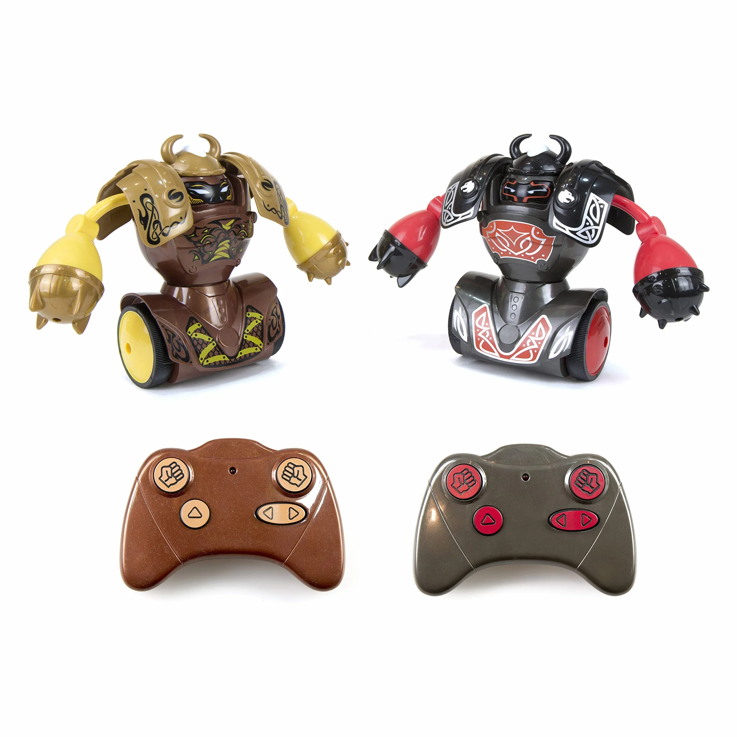 Silverlit - YCOO - Pack 2 Robot Kombat Viking Remote Control - Imballaggio organico - 14 cm - Spingere e colpire il tuo avversario per sbarazzarsene - Un giocattolo per bambini dai 5 anni in su