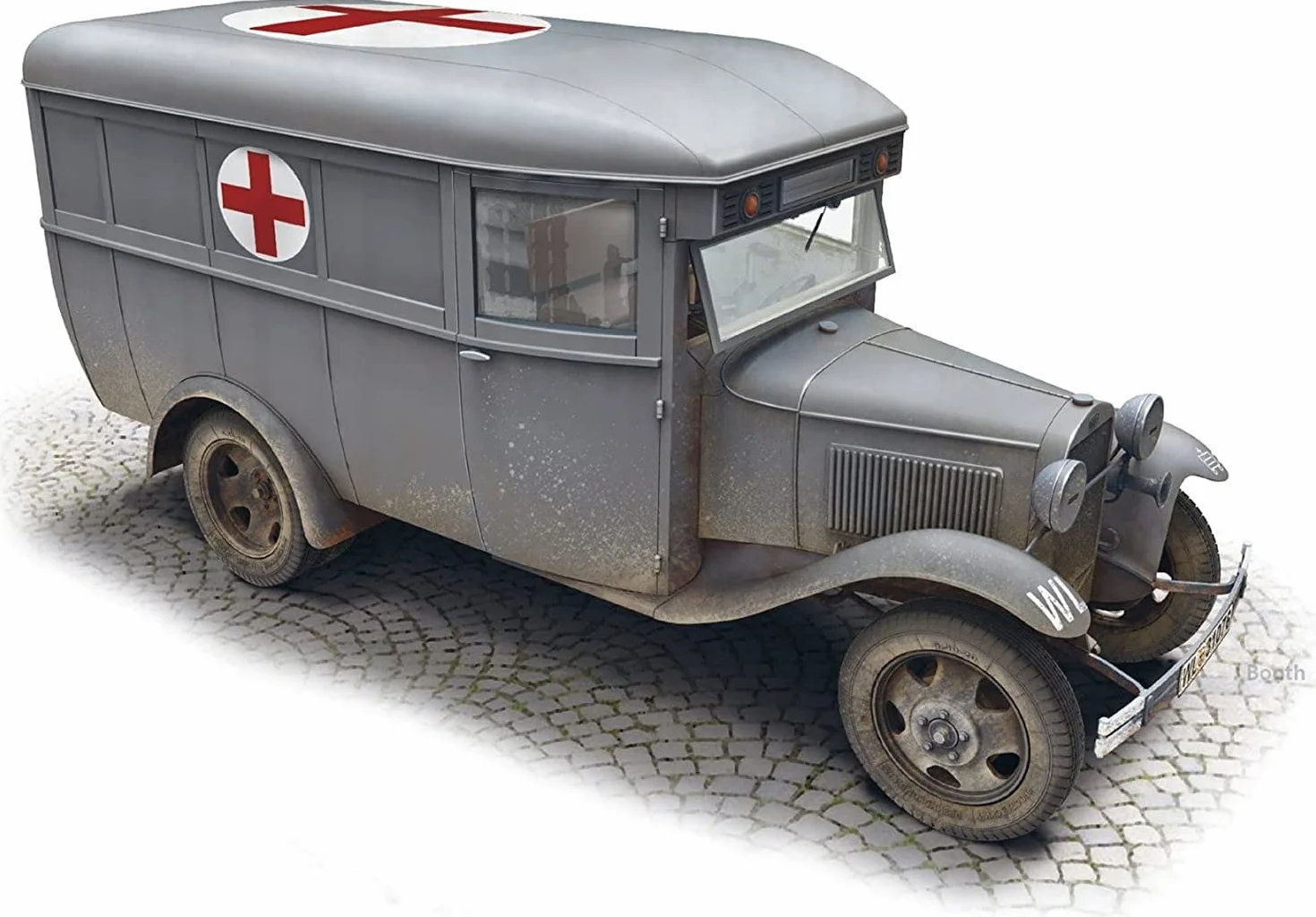 Miniart Scala 1:35 "GAZ 03-30" Ambulanza-Kit per modellismo, in plastica, Colore: Grigio