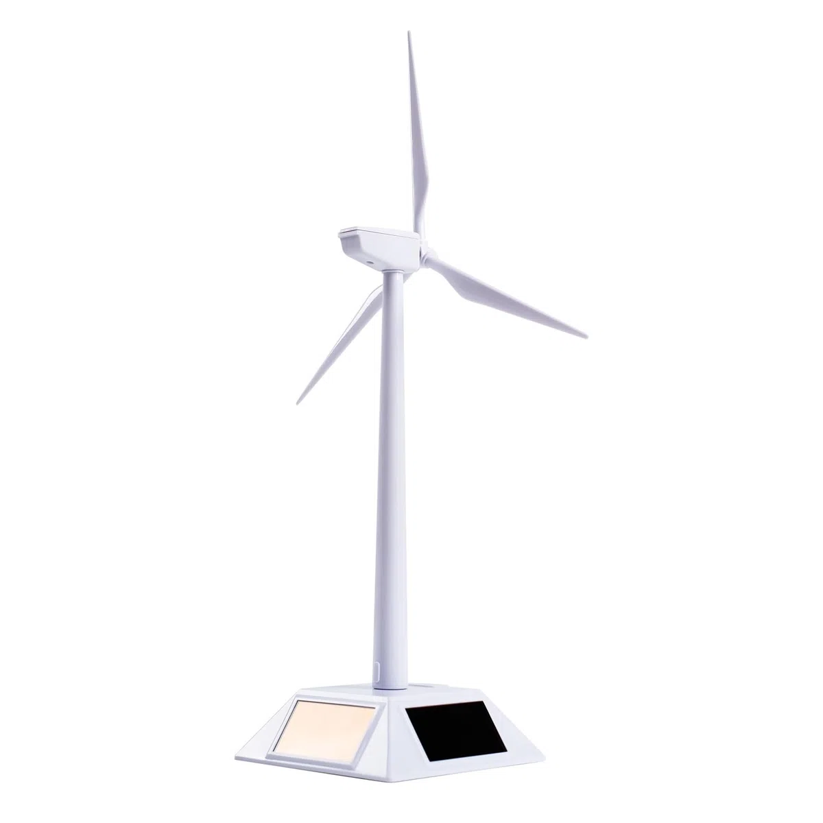 Jadeshay Mulino di Solare Modello Pala Eolica Turbina Eolica Modello di Mulino a Vento Alimentato ad Energia Solare da Tavolo Kit Scientifico Educativo Bianco