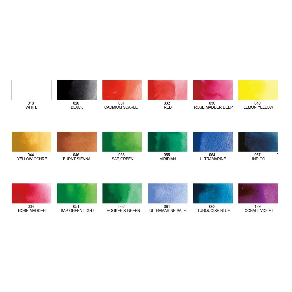 Kuretake UK Ltd. - Paletta di 18 colori MC20/18V per immagini con Kaoirodori Unleashed