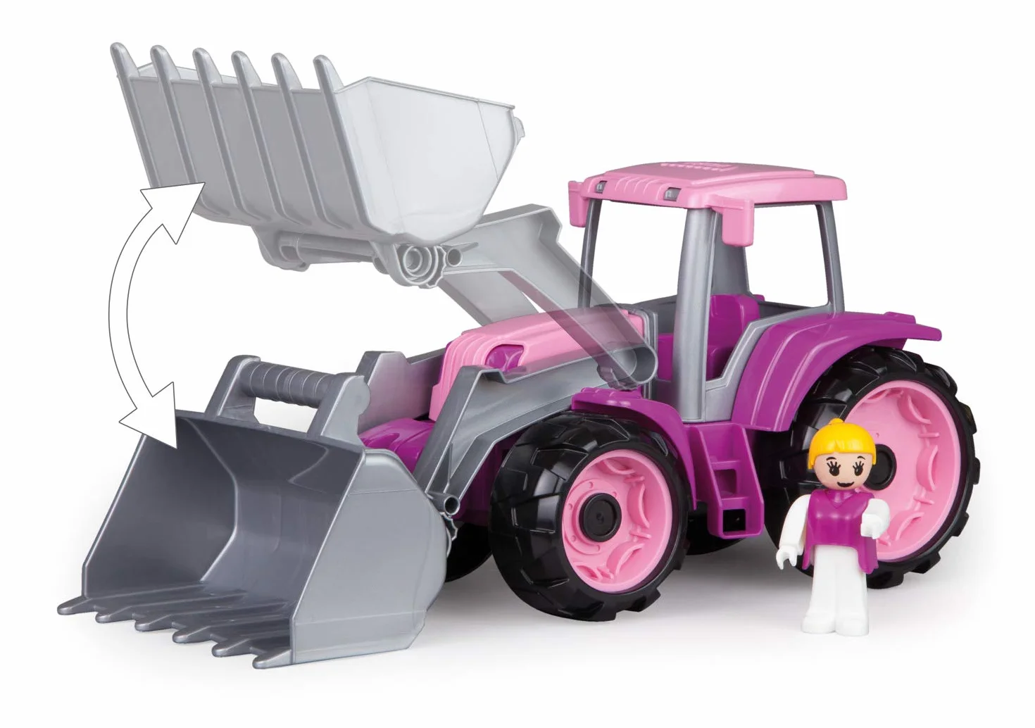 LENA - Truxx Trattore Veicolo Giocattolo per 2+ Anni Bambini, Rosa/Lilla