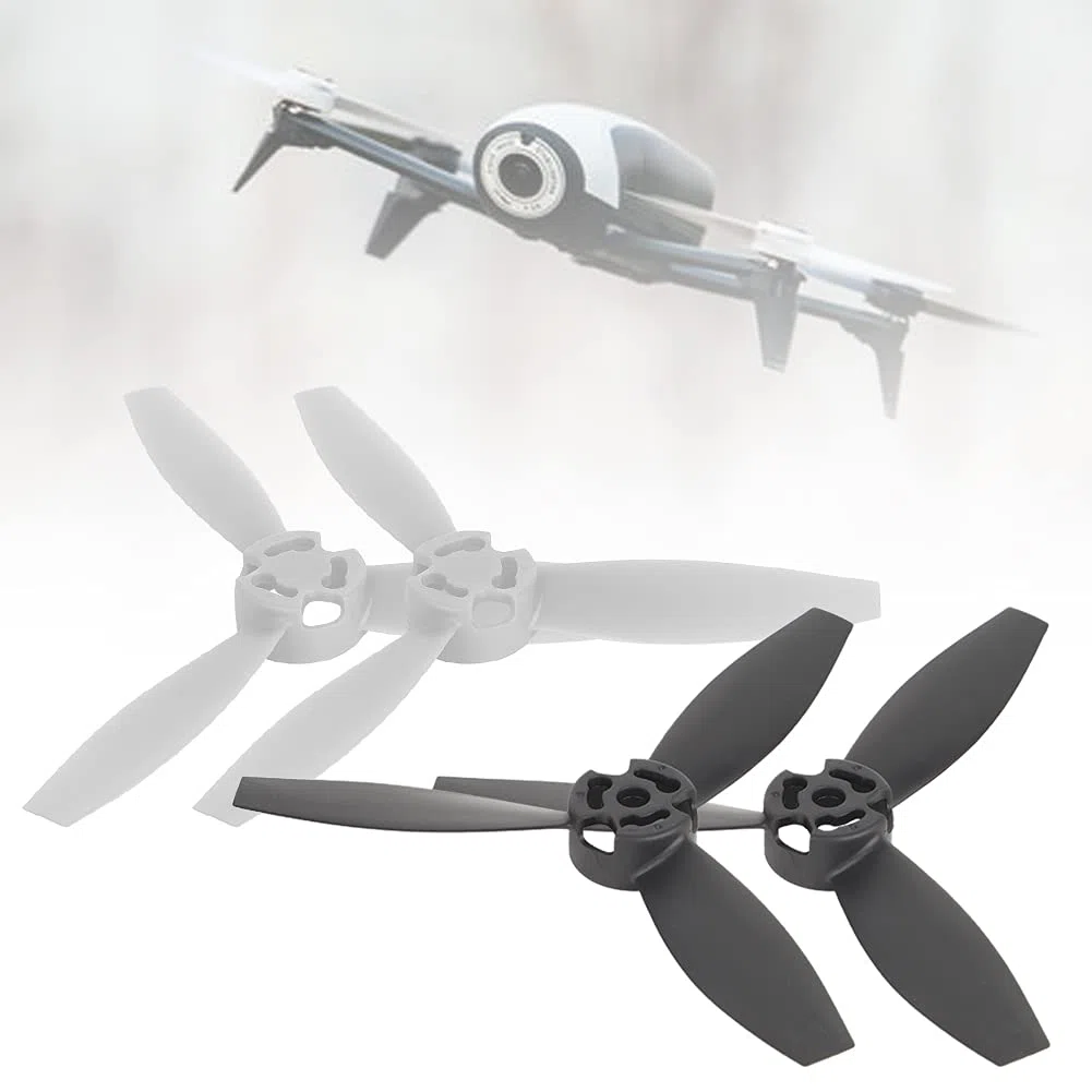 KIMISS 4 pezzi RC aereo accessori di ricambio Fit Bebop 2 eliche modificate per Bebop DroneType C (2 nero 2 bianco)