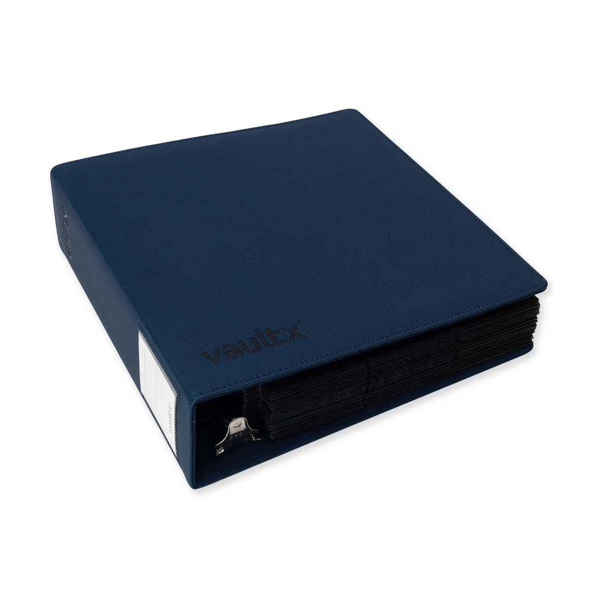 Vault X Raccoglitore a 3 Anelli per Carte da Collezione, Compatibile con Pagine a 9 Tasche, 900 Carte, Materiale Exo-Tec, Apertura Facile, Raccoglitore con Clip ad Anello D, TCG (Blu, Grande)