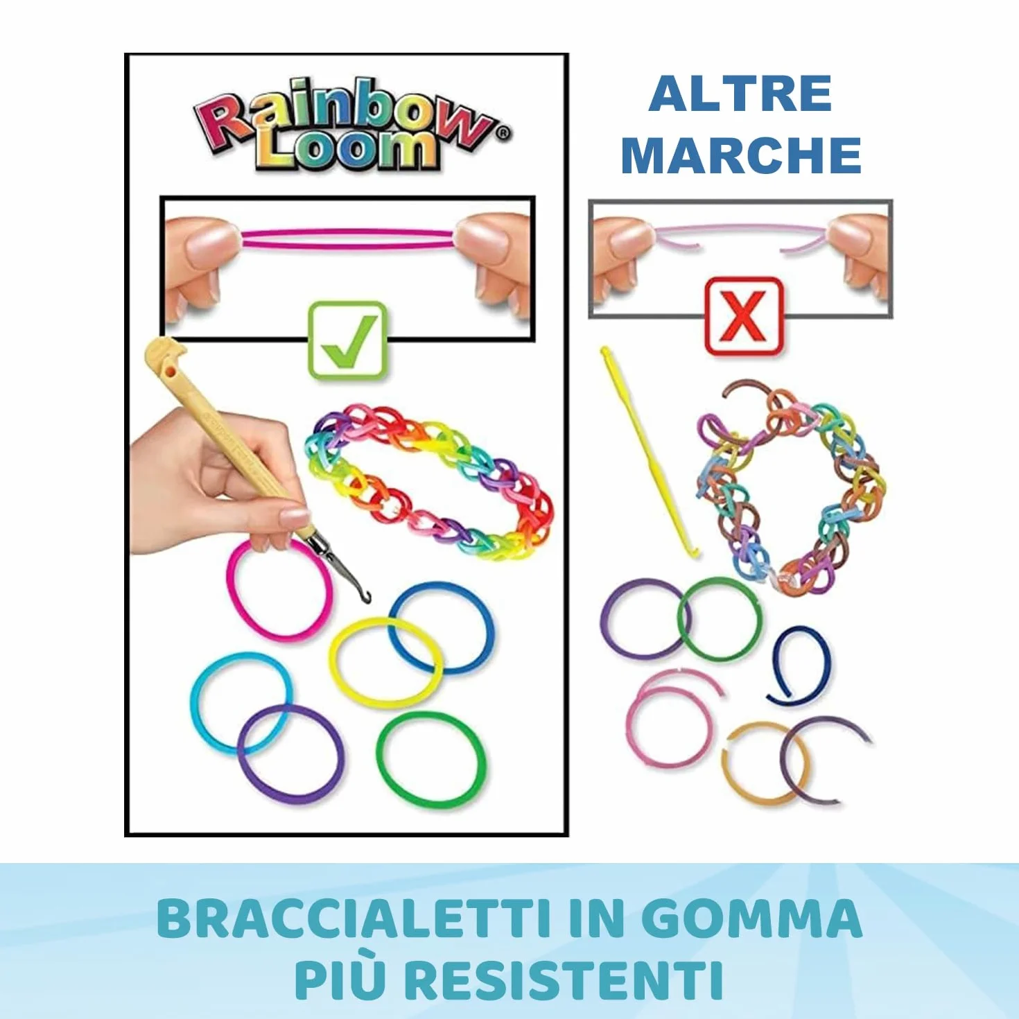 Bandai - Rainbow Loom Boutique – Set Automatico per Creare Braccialetti con Elastici - Hobby Creativo - Contiene 4000 Elastici, Ganci, Beadmoji, Charm - Giocattolo per Bambini dai 7 anni in su -CD0186
