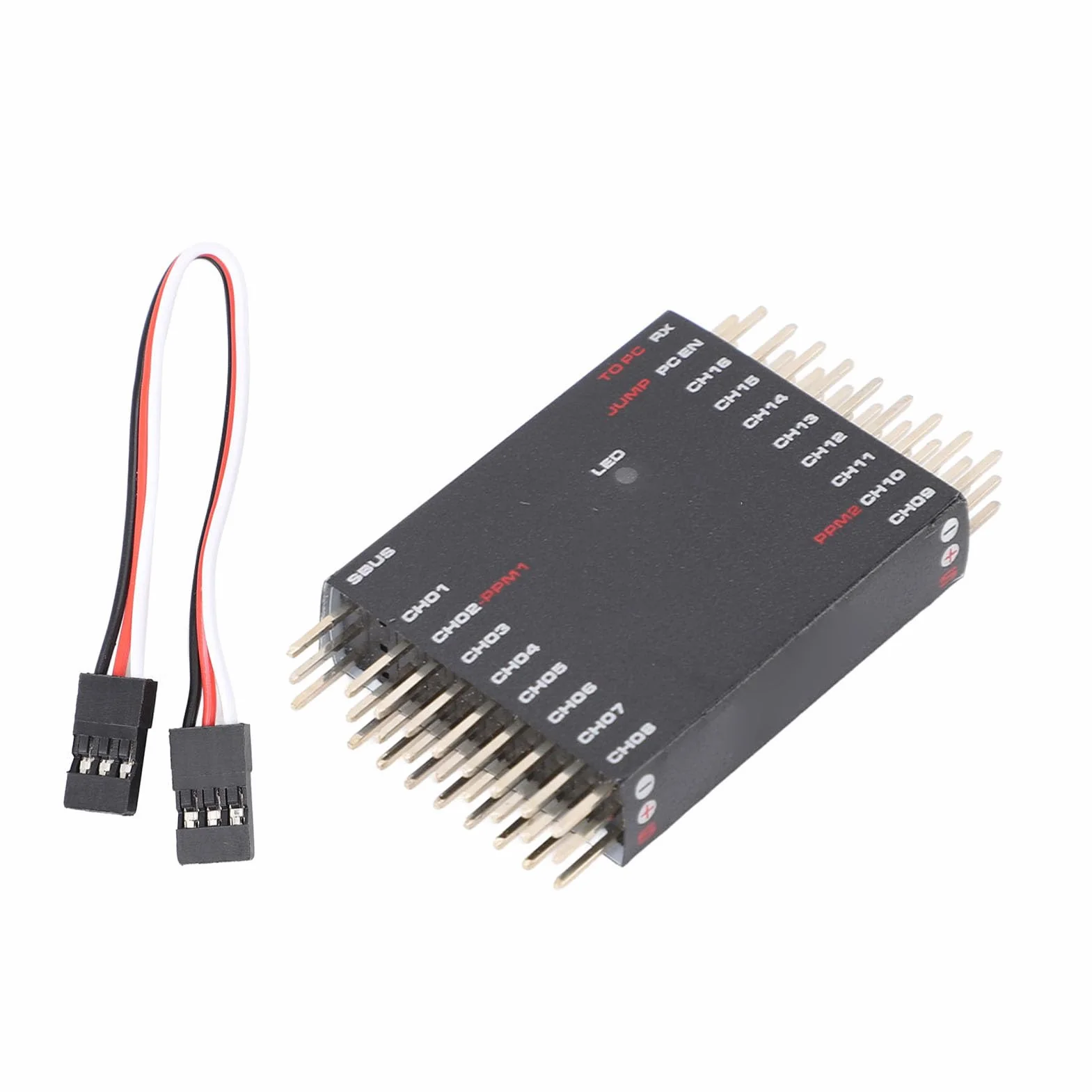 Jectse Decoder da SBUS a PWM/PPM, Convertitore da SBUS a 16CH PWM Fai da Te Convertitore PWM Bidirezionale Ricevitore Trasvertitore di Segnale per Futaba per Frsky per Orange