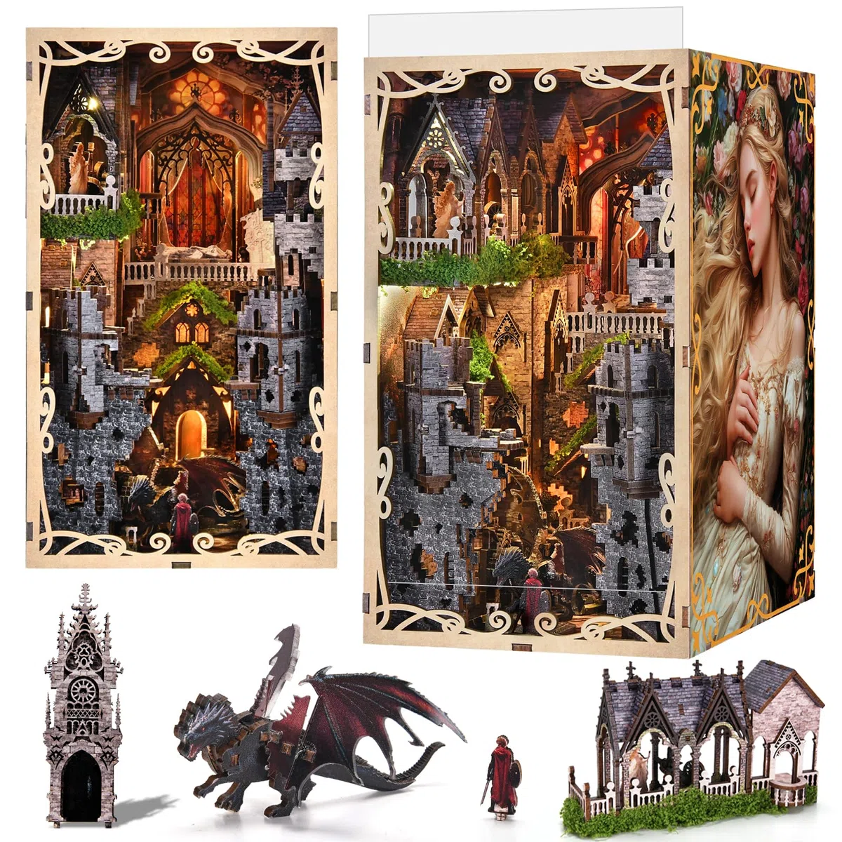 MiniCity Book Nook Kit, kit fai da te in miniatura per casa delle bambole