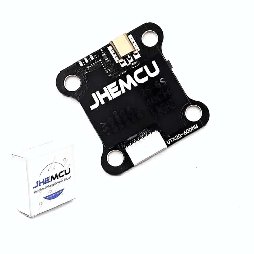 VTX20-600 40CH 20X20mm PitMode 25-600mW Regolabile VTX 7-26V per JHEMCU VTX RC FPV Racing Freestyle Droni