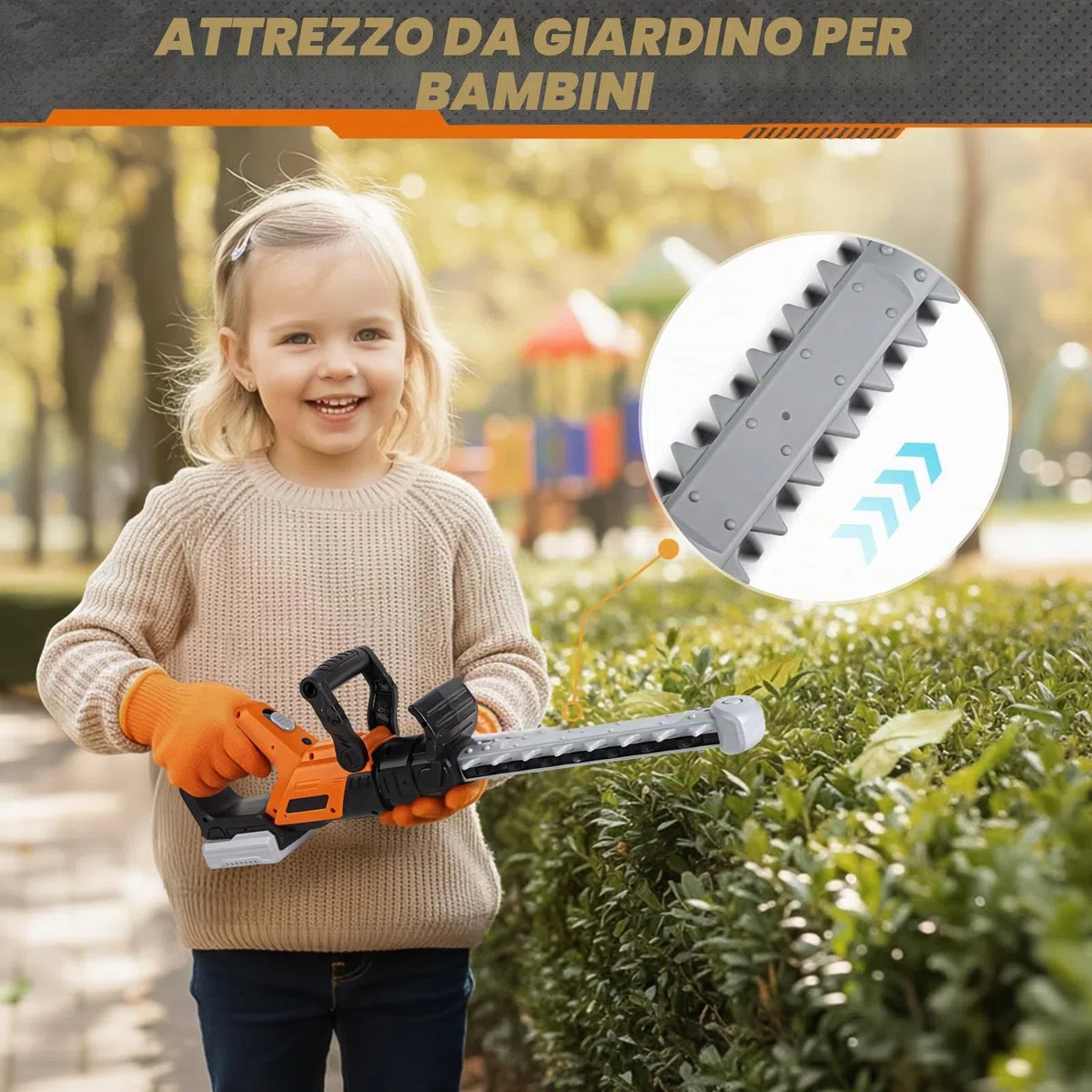 3 in 1 Attrezzi da Lavoro Bambini - Decespugliatore Giocattolo per Bambini, Motosega Giocattolo, Soffiatore Foglie, Giocattoli Bambino 3 Anni, Giochi da Giardino per Bambini