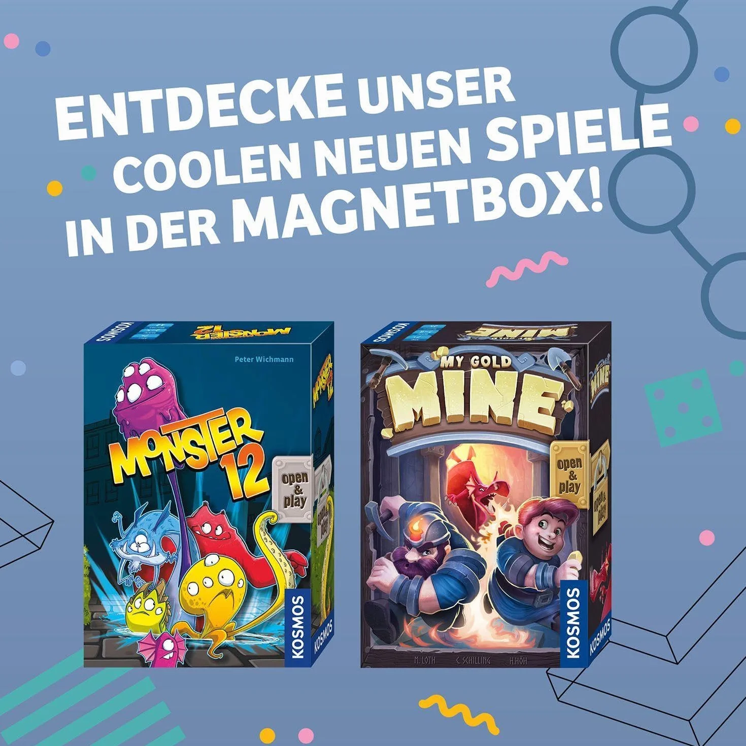 Kosmos 680770 My Gold Mine, emozionante Gioco di Carte per 2-6 Giocatori dai 7 Anni in su, in Pratica Scatola Magnetica Open & Play, Gioco da Viaggio, Piccolo Regalo per Bambini e Adulti, Gioco di