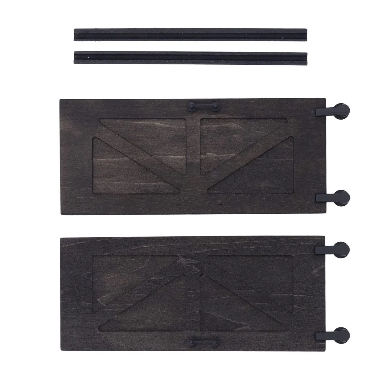 Porta Scorrevole Casa delle Bambole, con Aste di Spinta e Porta della Stalla Miniatura Scala 1:12, Accessori Modellismo per Decoratori Modellisti Appassionati di Arredamento in Miniatura