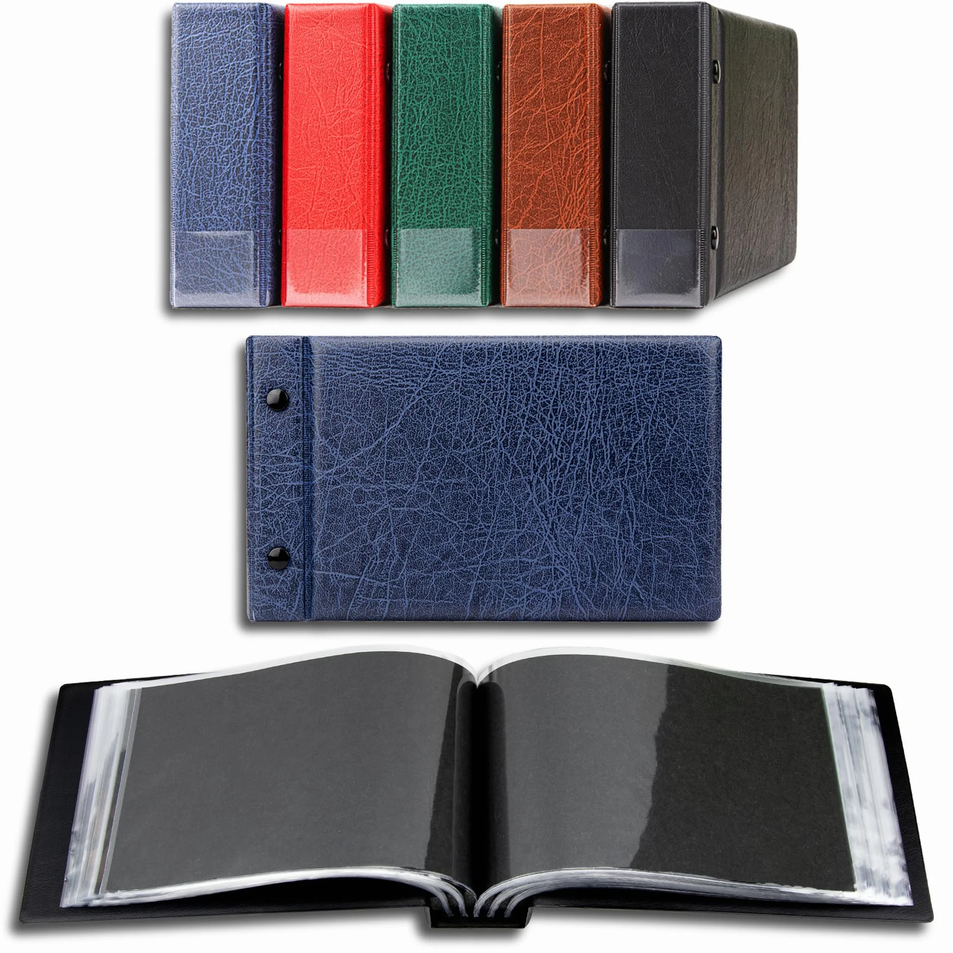 Prophila Kobra piccolo album per 100 cartoline e lettere fino a 190 x 125 mm, blu