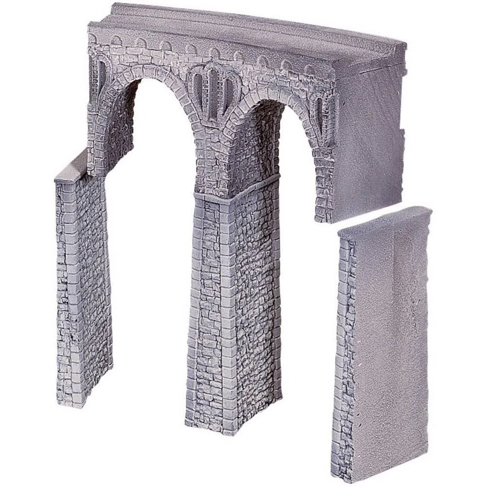 Noch 58664 - Modellismo Ferroviario, Viadotto Curvo in Pietra, Scala H0