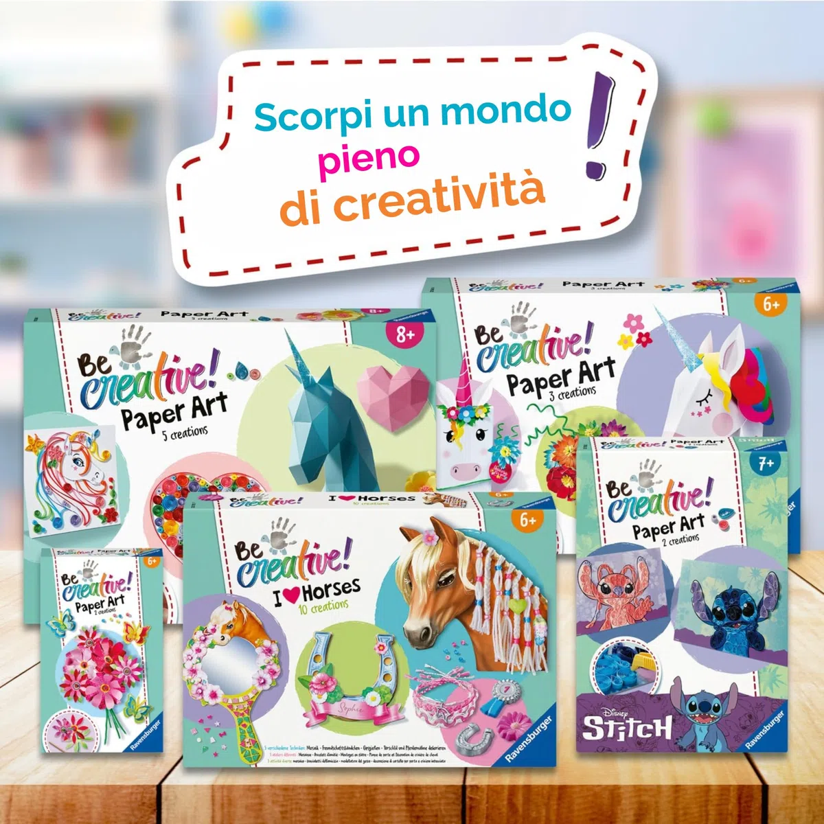 Ravensburger - Be Creative Maxi | Paper Art Unicorn | Origami per Bambini | Giochi Creativi Bambina 8 Anni o Piú | Kit Lavoretti Creativi per Bambini | Idee Regalo Bambina 8 Anni