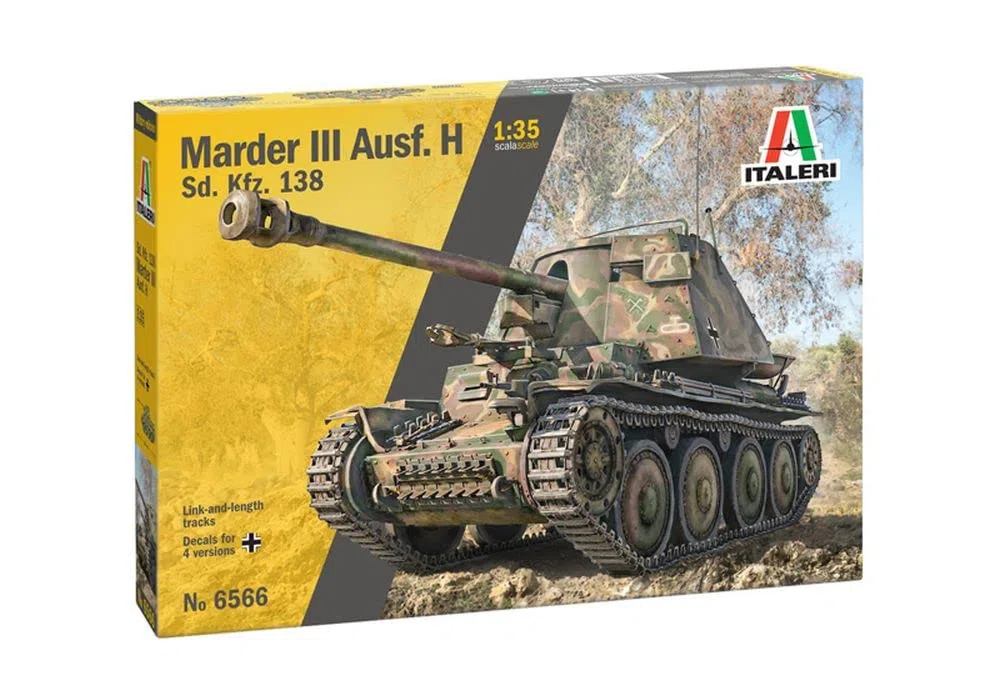 Italeri SD.Kfz 138 MARDER III Ausf.H Kit 1:35 IT6566 - Kit Mezzi Militari - Die Cast - Modellismo
