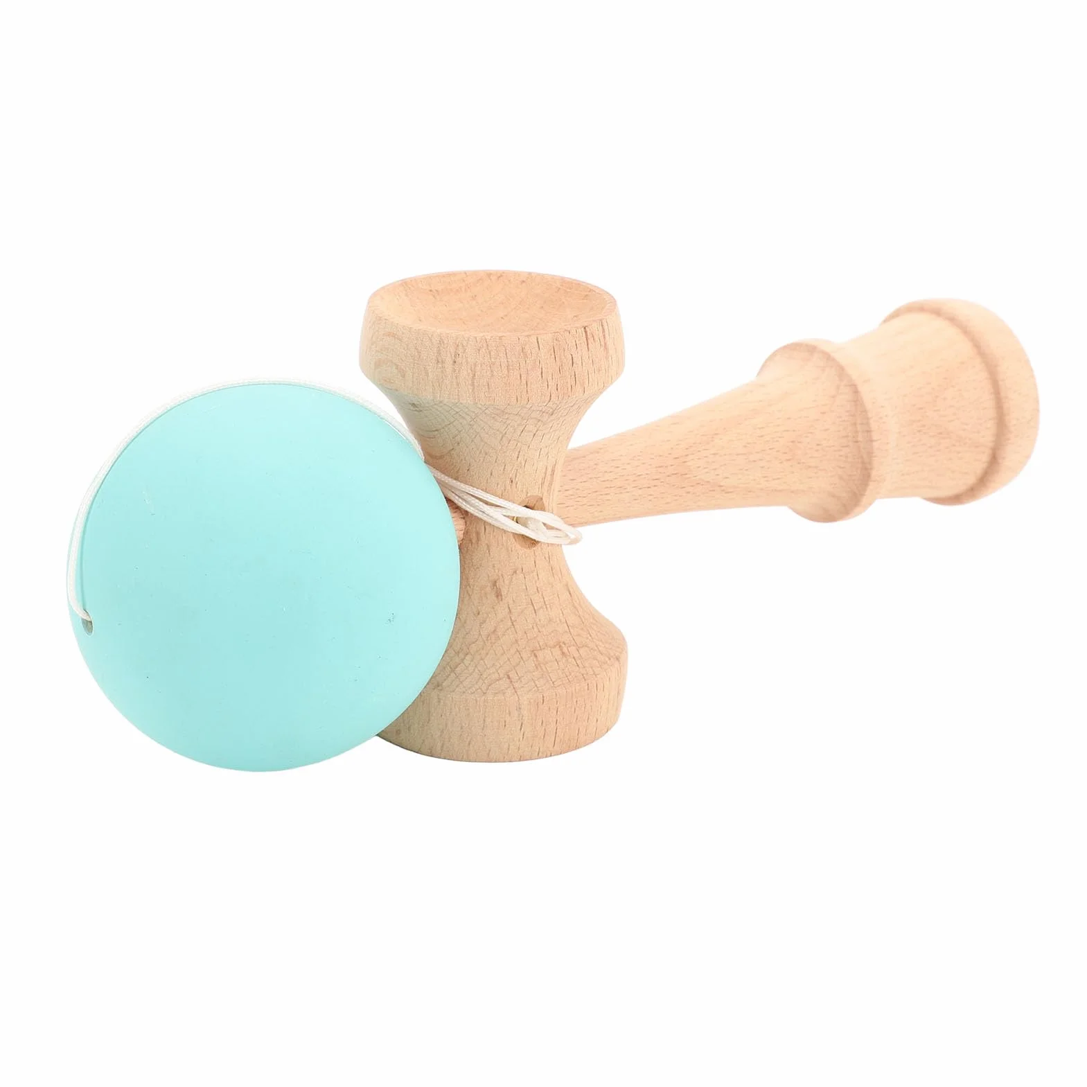 Kendama Toy, Wooden Catch Ball Kendama Migliora la Coordinazione Oculare a Mano con lo Spago per Interno Ed Esterno (GREEN)