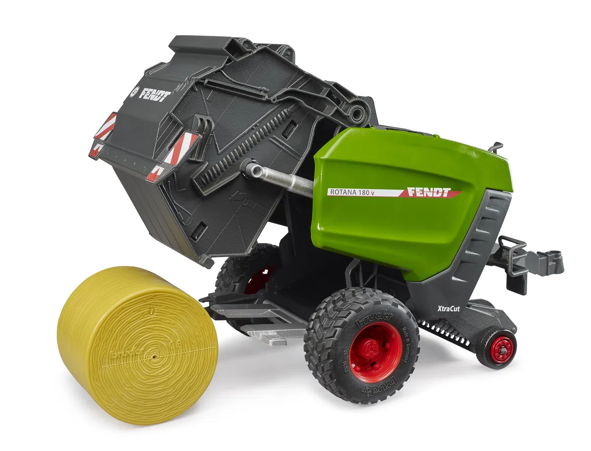 bruder 02038 - Fendt pressa per balle rotonde Rotana 180 V - pressa per balle, mietitrebbia, fattoria, trattore, balle di paglia