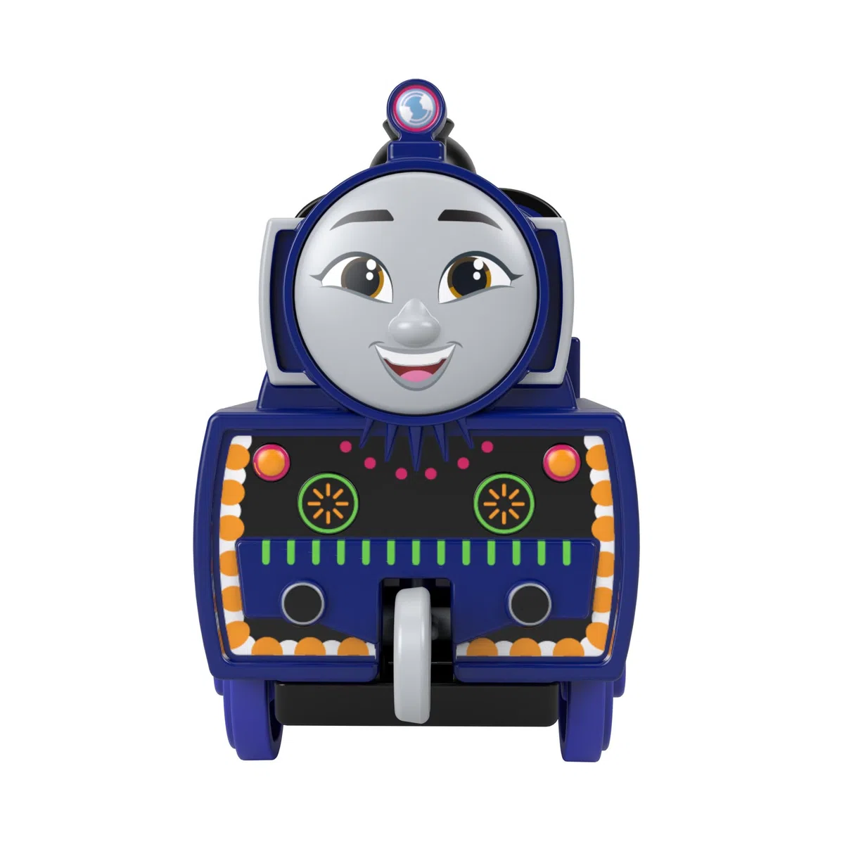 Il Trenino Thomas - Ashima Locomotiva a spinta in metallo, trenino die-cast con carico di cristalli e accessori per giocare con la ferrovia, giocattolo per bambini, 3+ anni, HNN20
