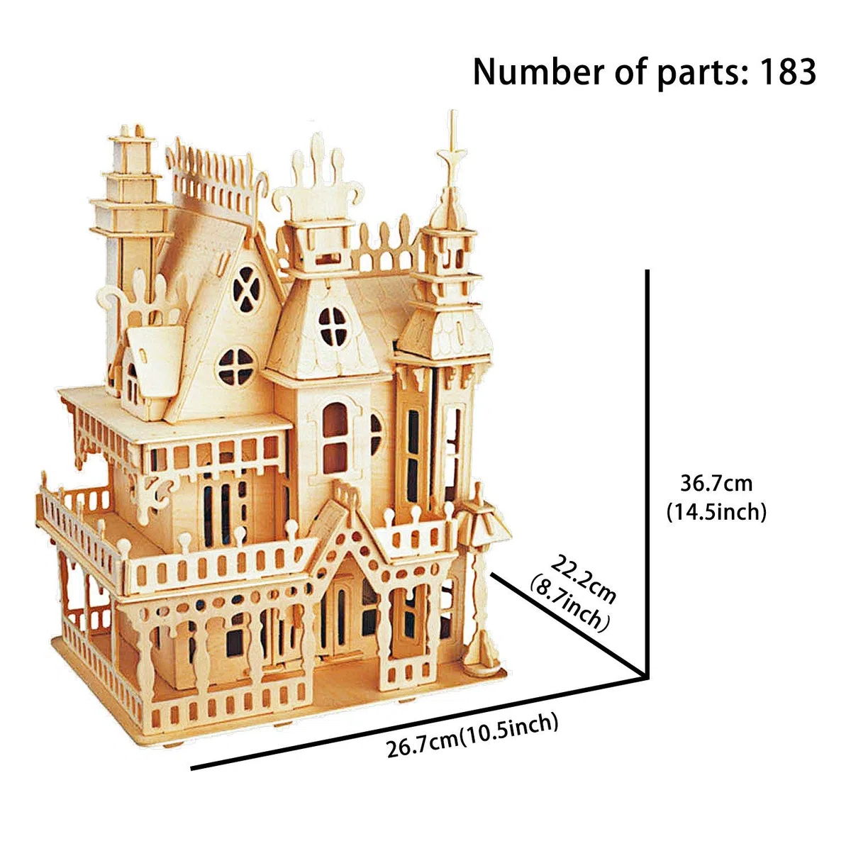 CUTEROOM Fantasy Villa - Kit di costruzione Woodcraft Camera Carina