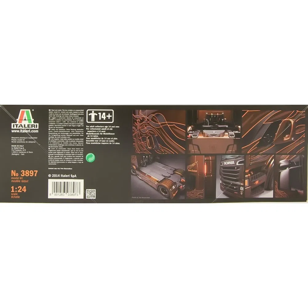 Italeri 3897 - Scania R730 V8 Black Amber modellismo camion Model Kit Scala 1:24